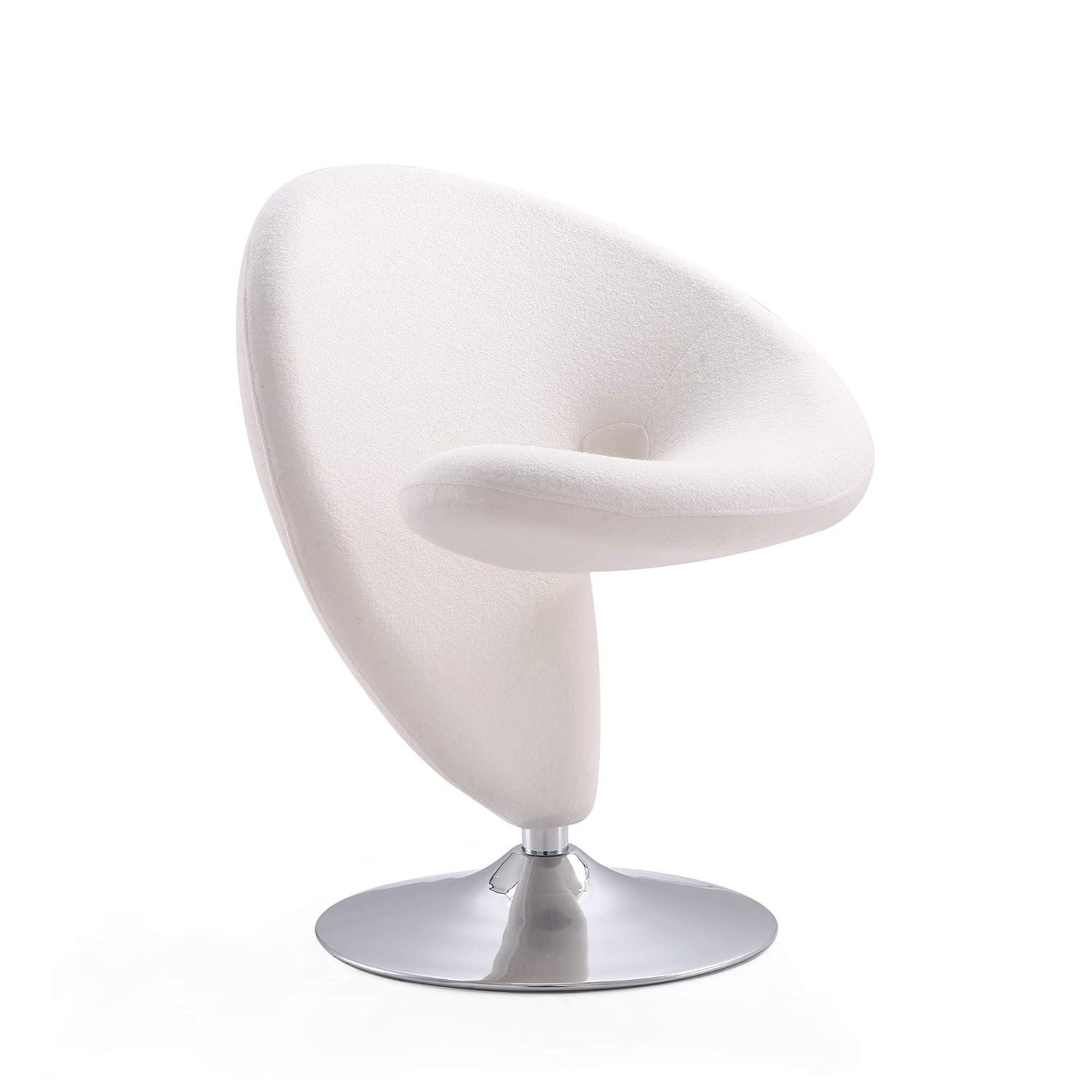 Curl Upholstered Swivel Accent Chair