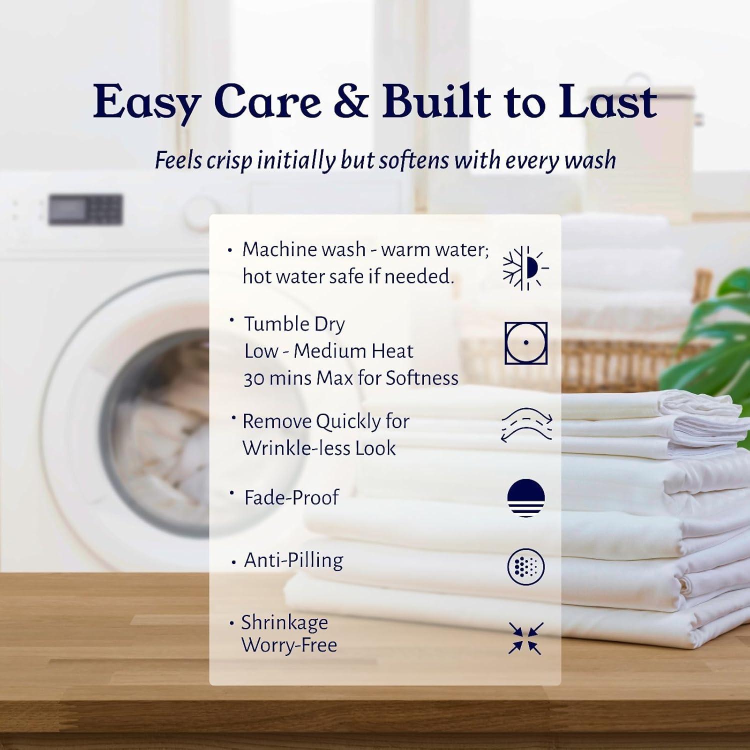 California Design Den 4-Piece Printed Full Sheets Set - 100% Organic Cotton Percale, Deep Pocket, - Quatrefoil Grey