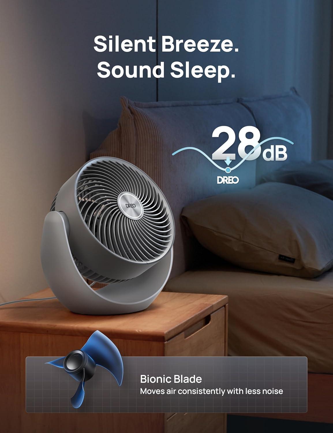 Gray Plastic Adjustable Tilt Table Fan with Three Speed Settings