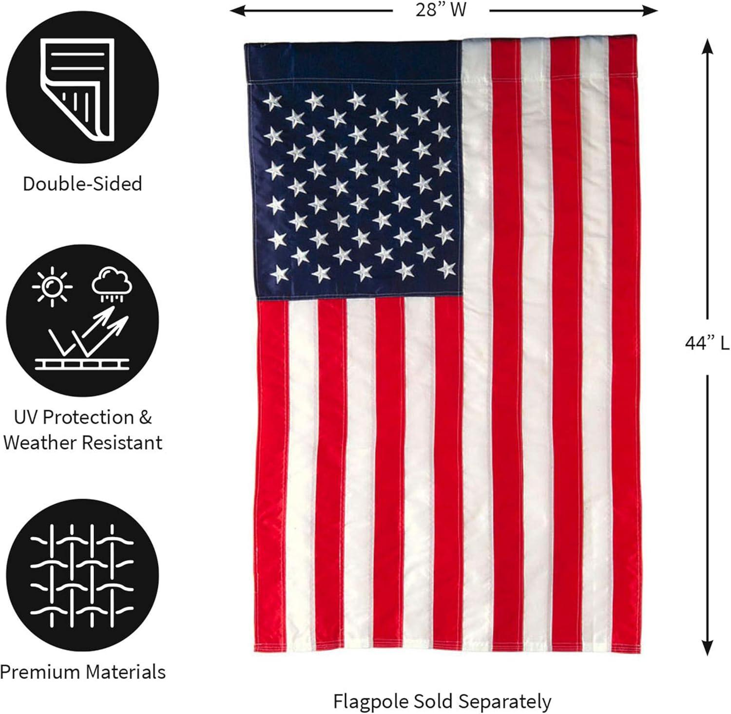 Evergreen Flag American Flag House Applique Flag