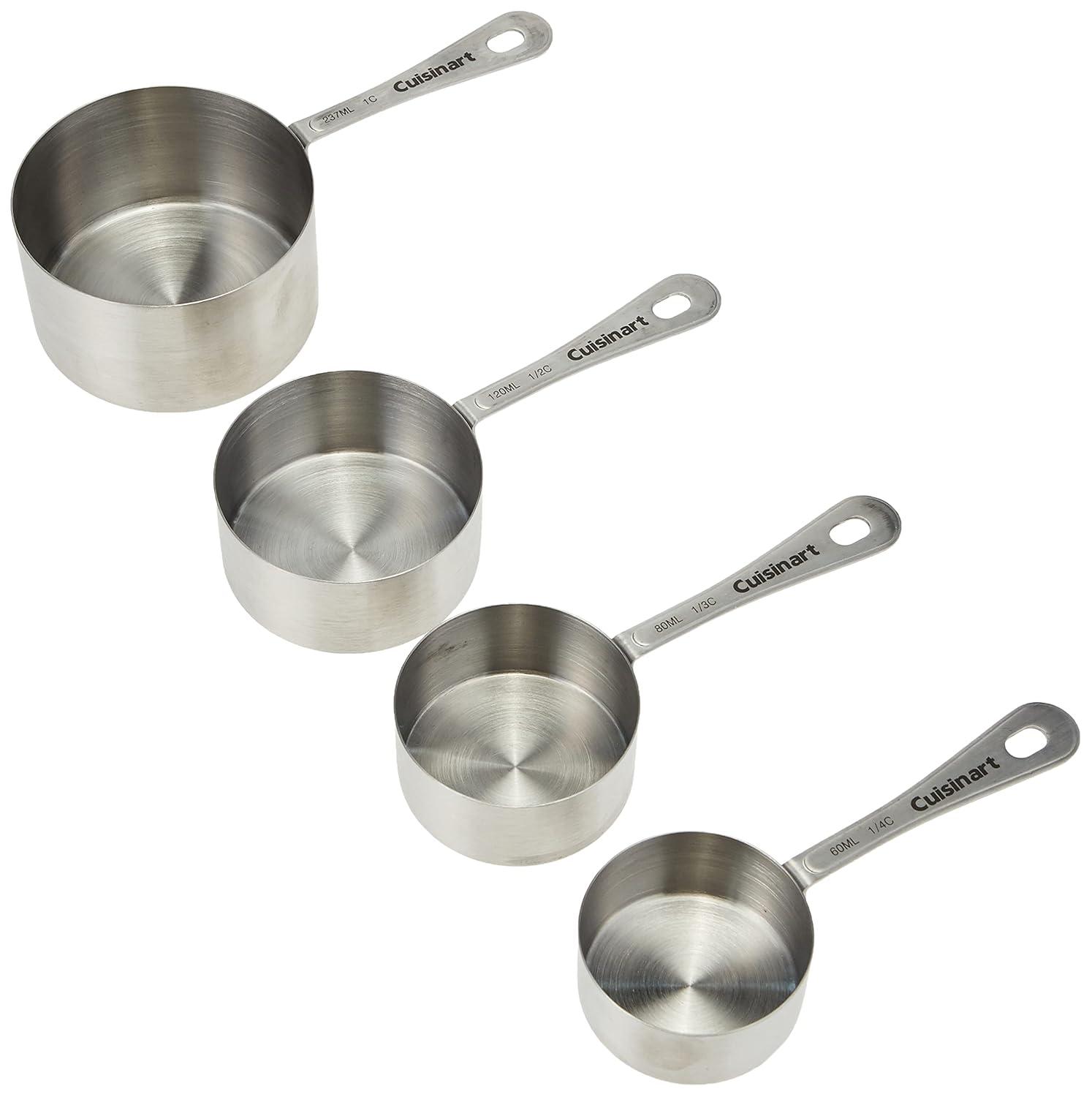 Cuisinart 4-Pieces Stainless Steel Measuring Cup Set