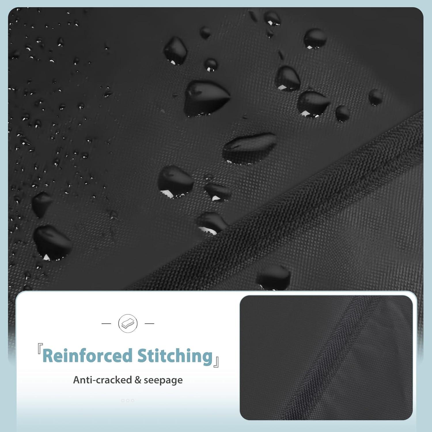 SHINESTAR Griddle Cover for Blackstone 22" and 28" Single Shelf Griddle Cover with Hood and Stand, Waterproof BBQ Cover with Double Straps, Lightweight & Fade Resistant, Black