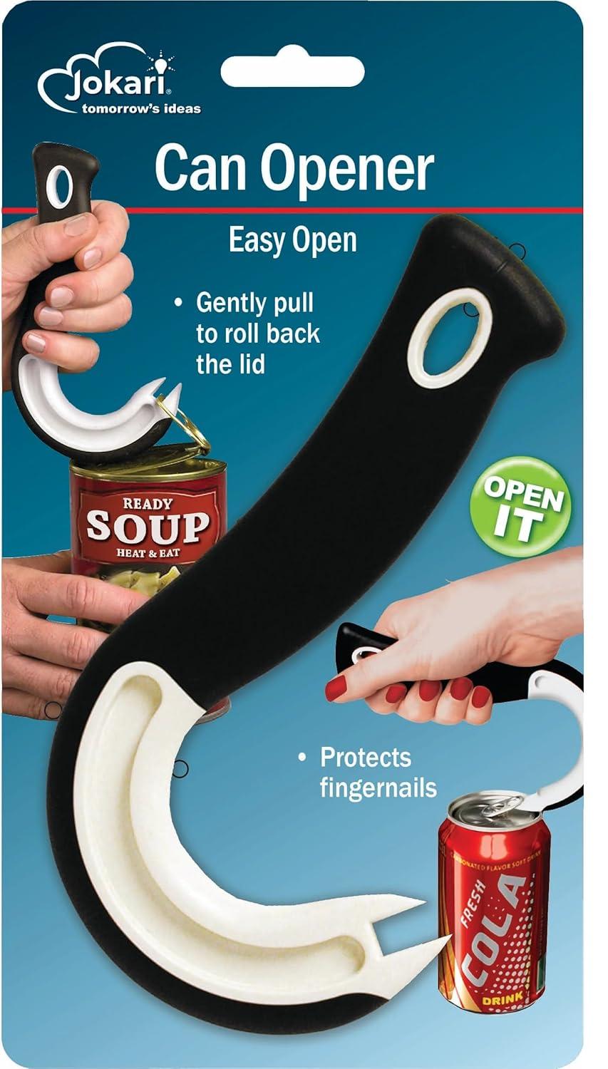 Jokari Easy Open Ring Pull Can Opener to Easily Open Canned Good Pry Tabs