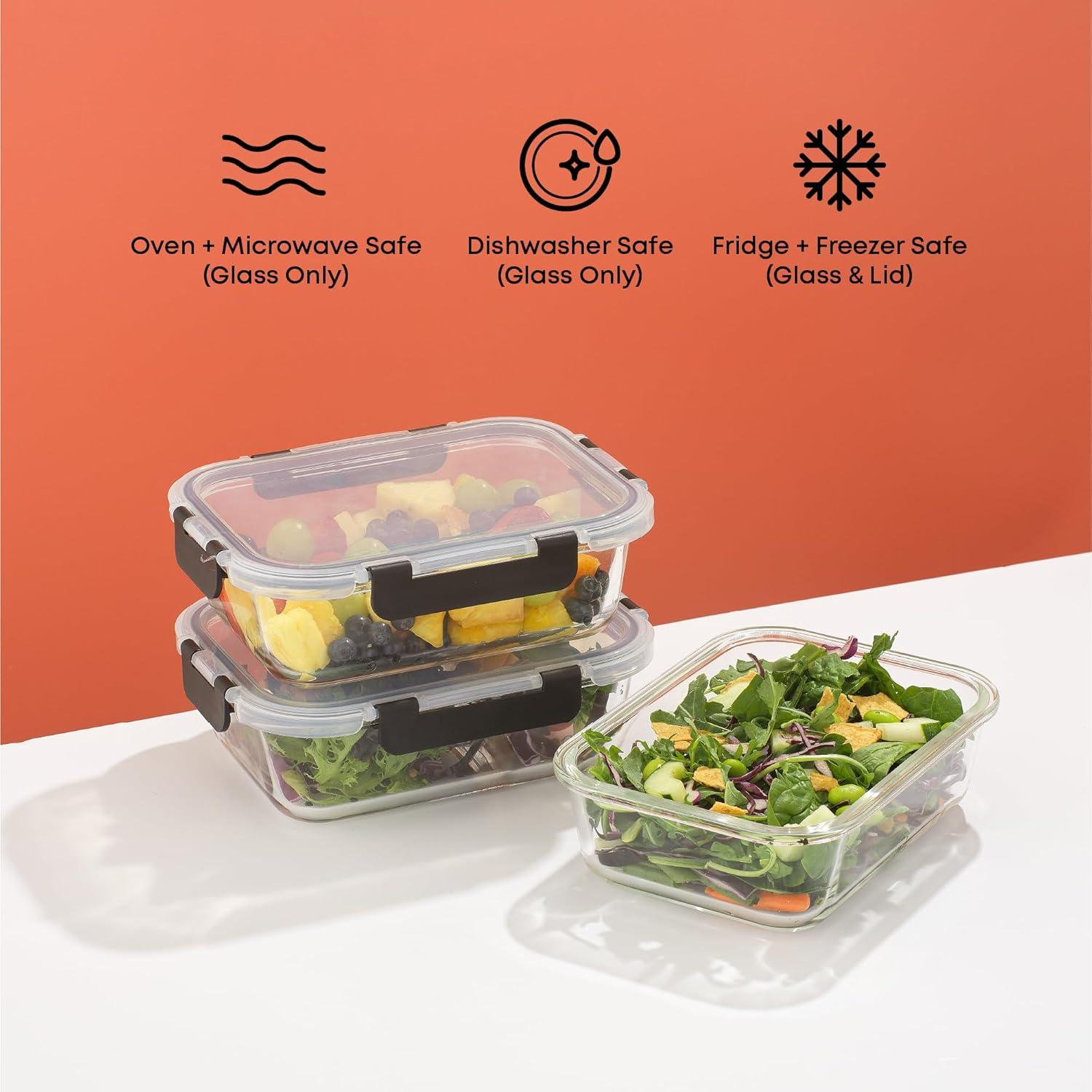 JoyJolt JoyJolt 10-Piece Glass Food Storage Container (Set of 5)