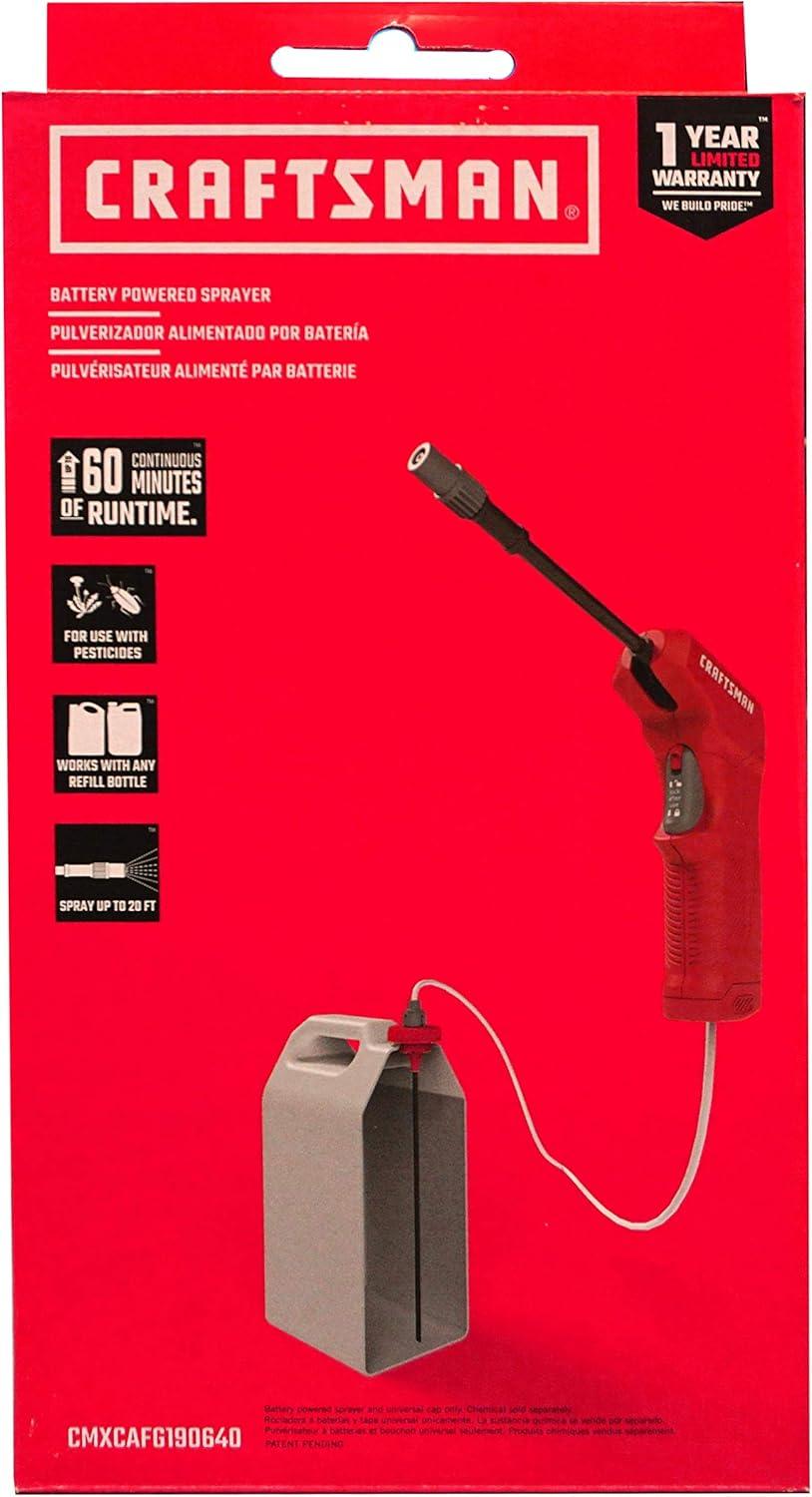 CRAFTSMAN 1 Battery Operated Pump Sprayer with Adjustable Spray Charger Not Included