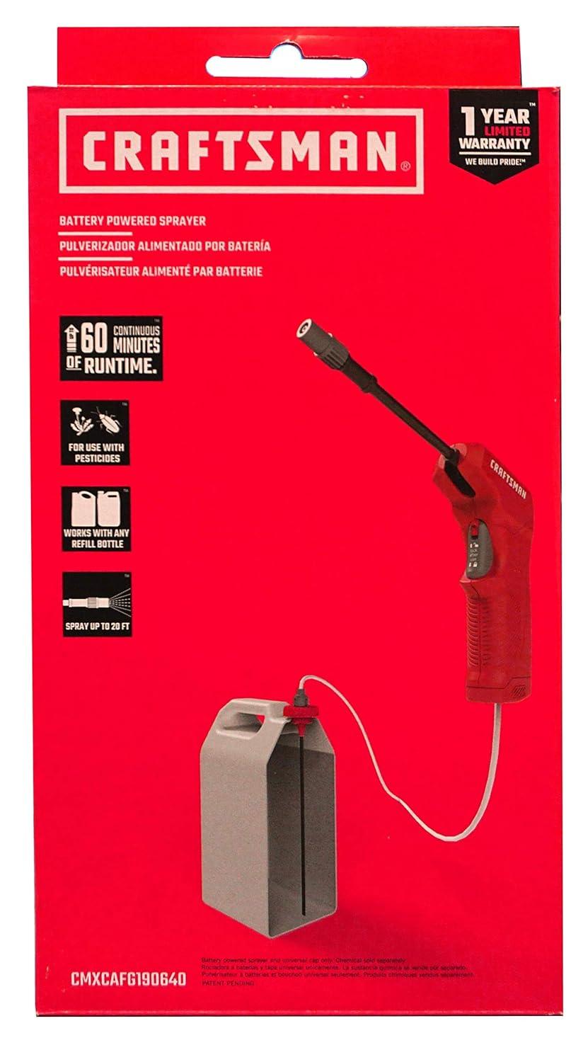 CRAFTSMAN Battery Powered Sprayer Wand (CMXCAFG190640) Easily Attaches to Most Ready to Use Chemical Bottles for Gardening, Lawn and Disinfecting
