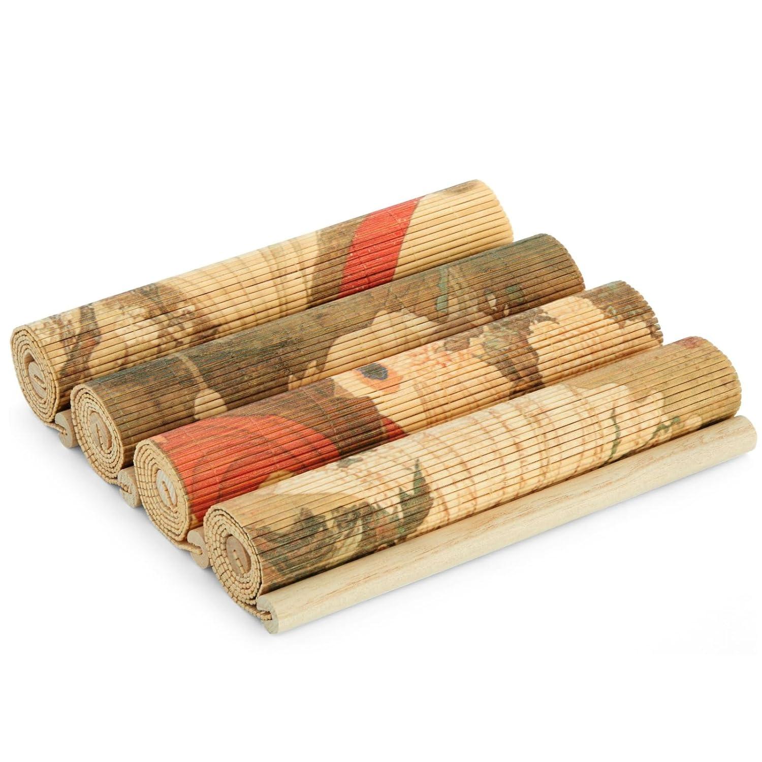 Juvale 4 Pack Hanging Painting Wall Scroll for Room Decor, 10 x 26 In