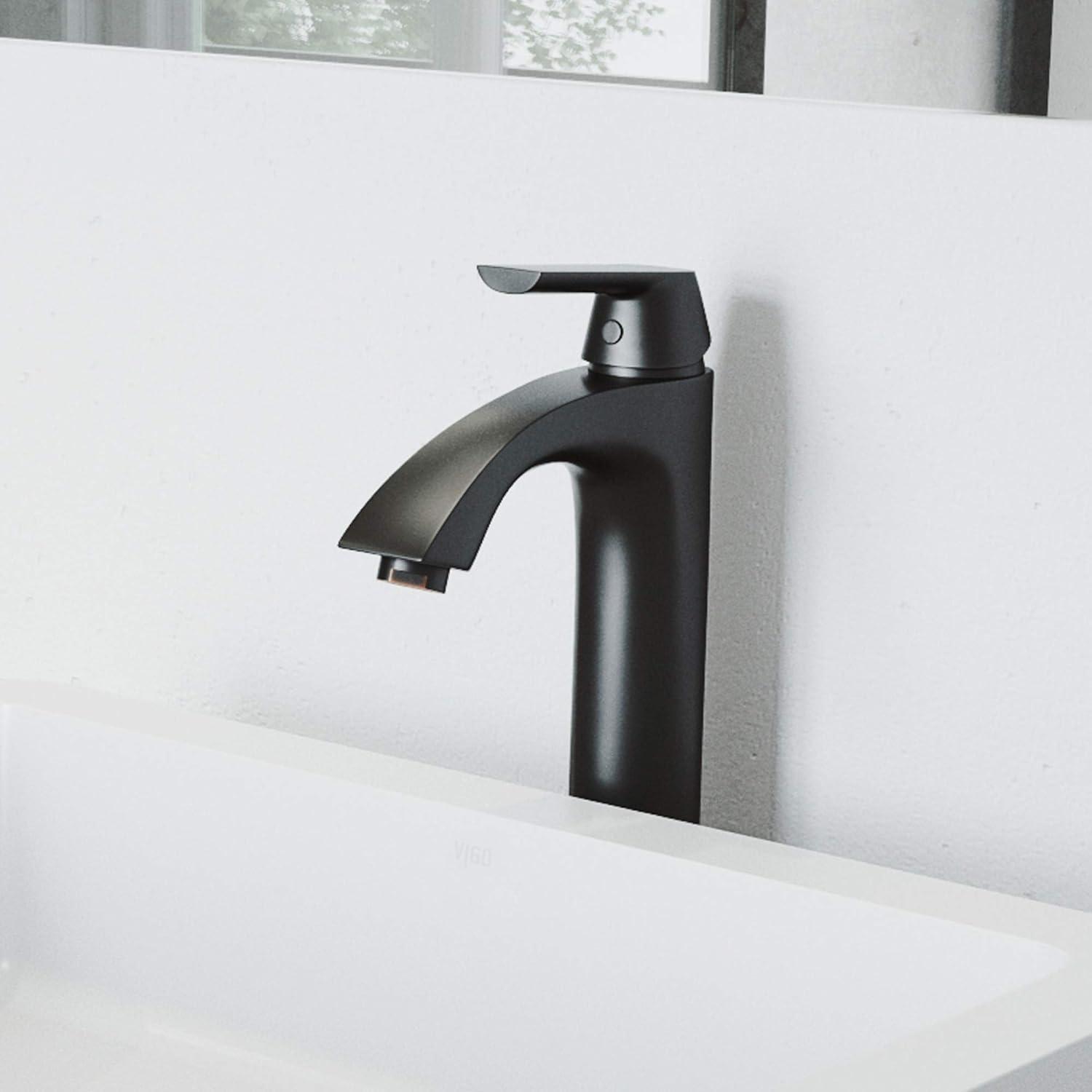 Linus 11" H Single Handle Vessel Sink Bathroom Faucet Set