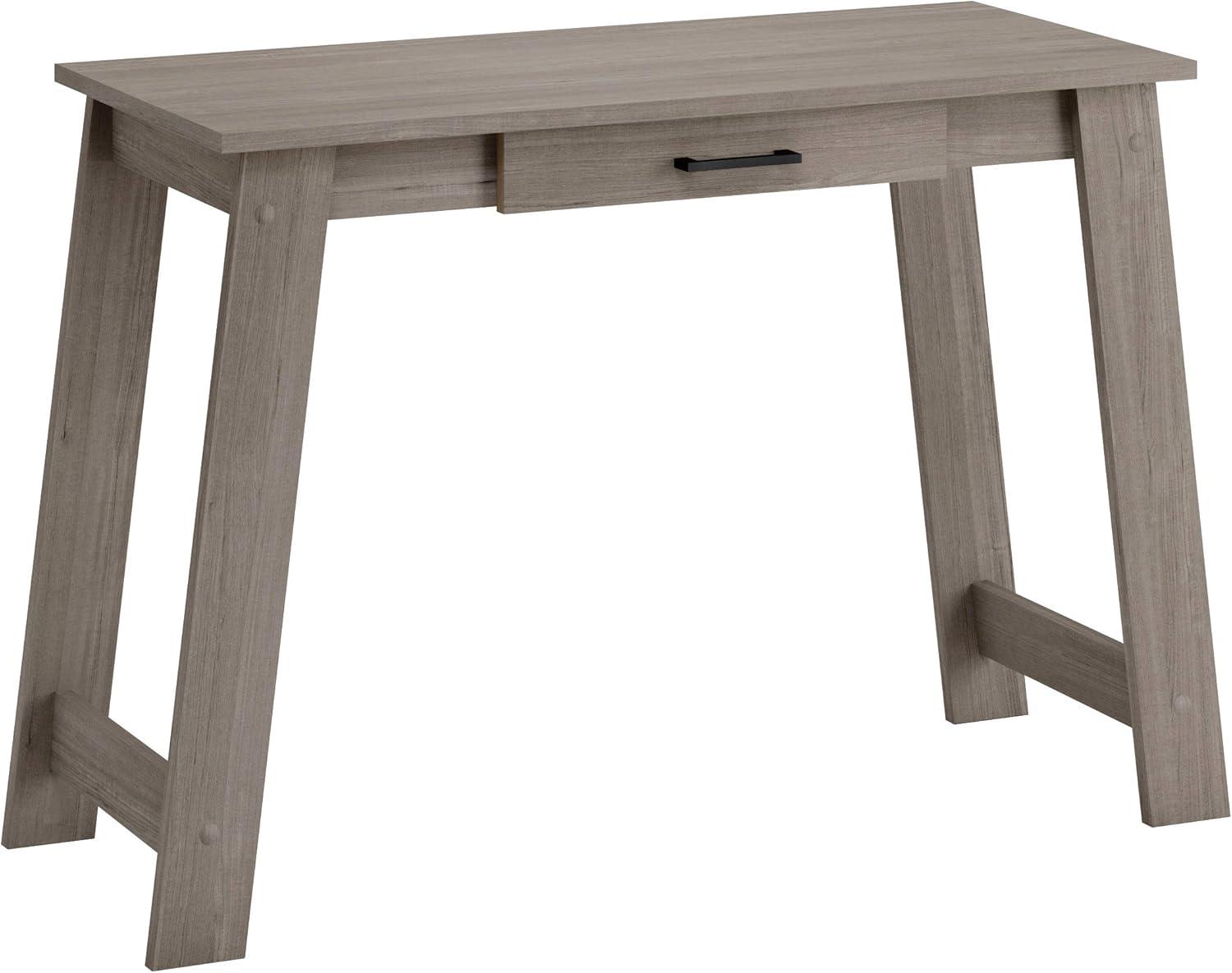 Sauder Beginnings Writing Desk with Drawer, Silver Sycamore Finish