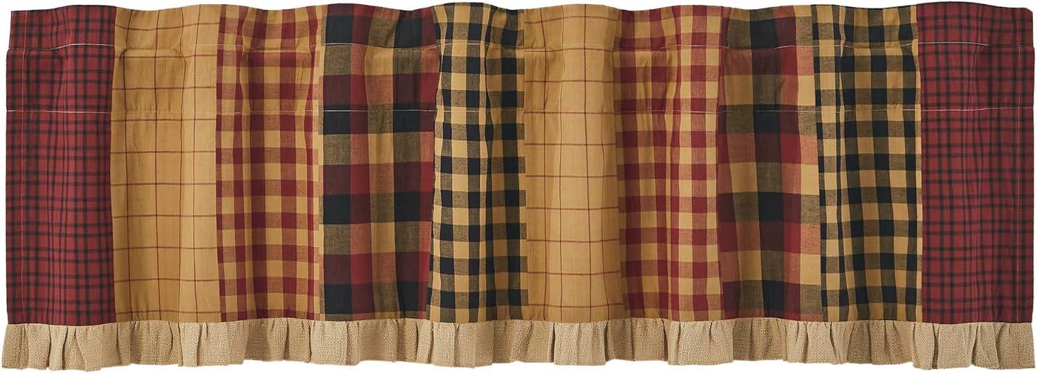 Connell Patchwork Cotton Ruffled 72'' W Window Valance