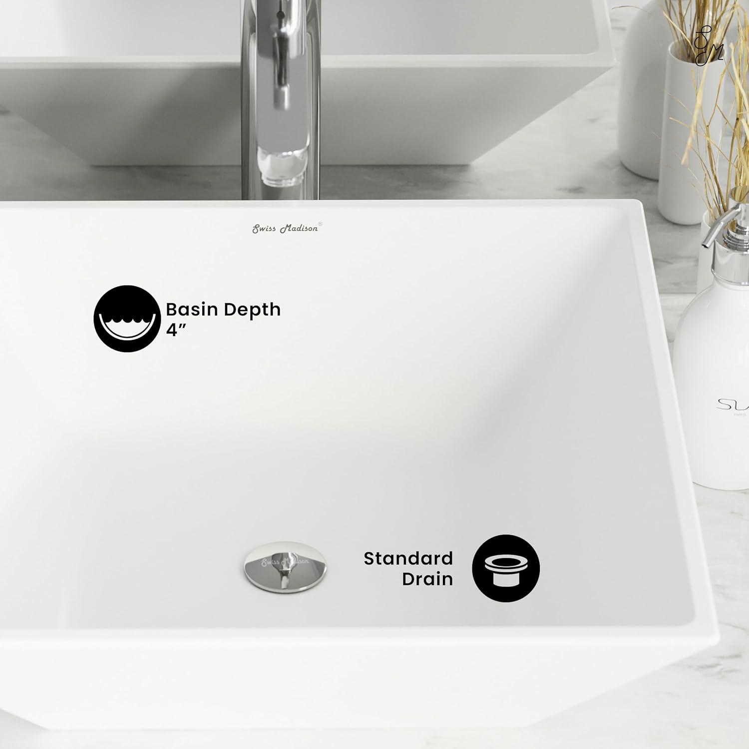 St. Tropez Square Ceramic Vessel Sink