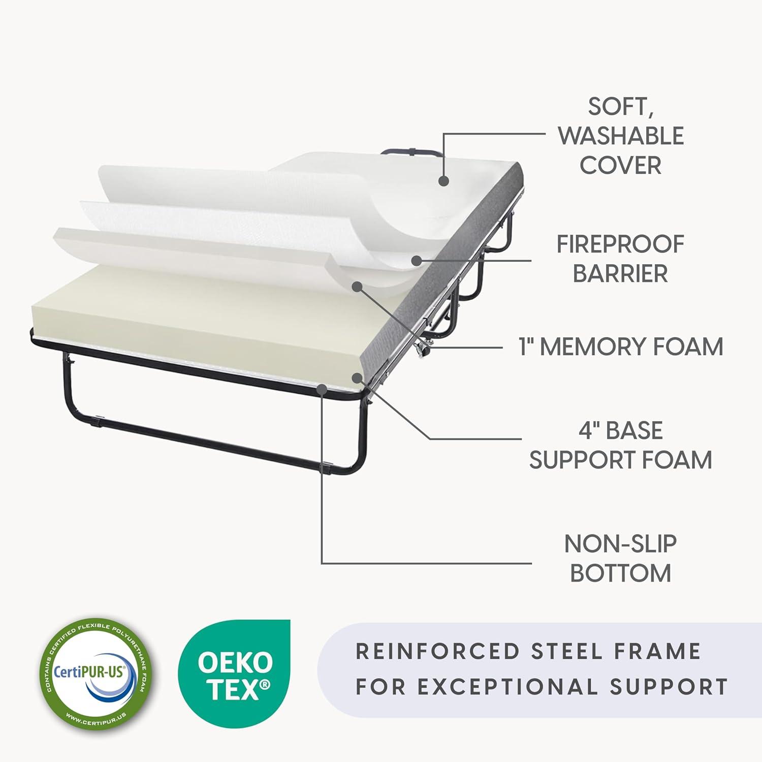 Milliard Diplomat Folding Bed-Cot Size