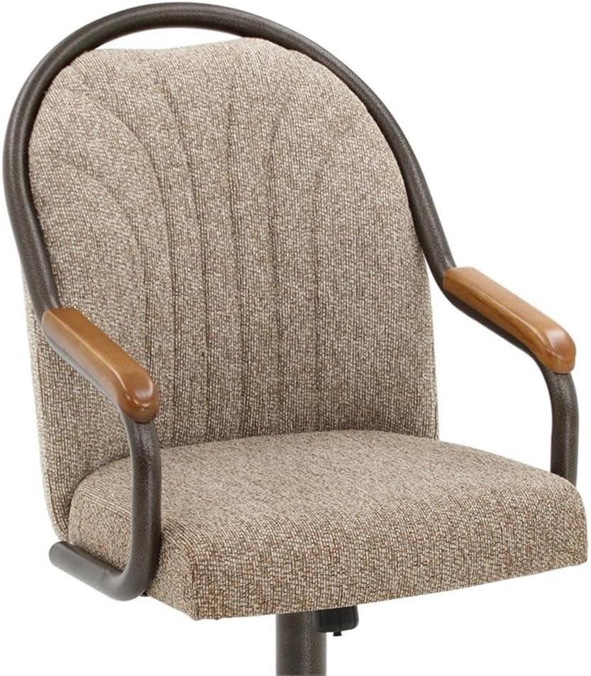 Chromcraft Douglas Swivel Dining Chair in Chestnut and Texture Bronze (Set of 2)