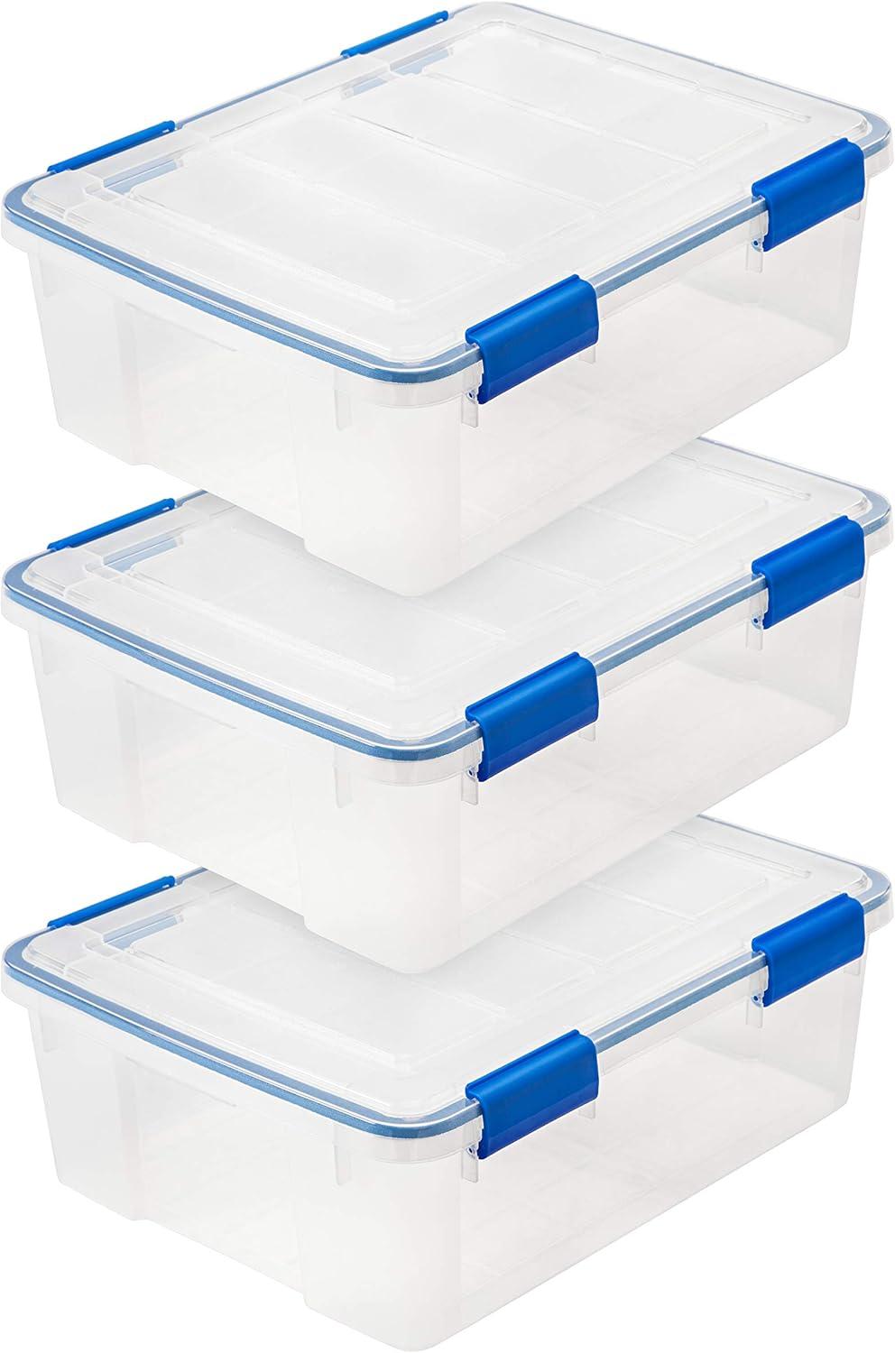 IRIS USA WEATHERPRO Plastic Storage Box with Durable Lid and Seal and Secure Latching Buckles