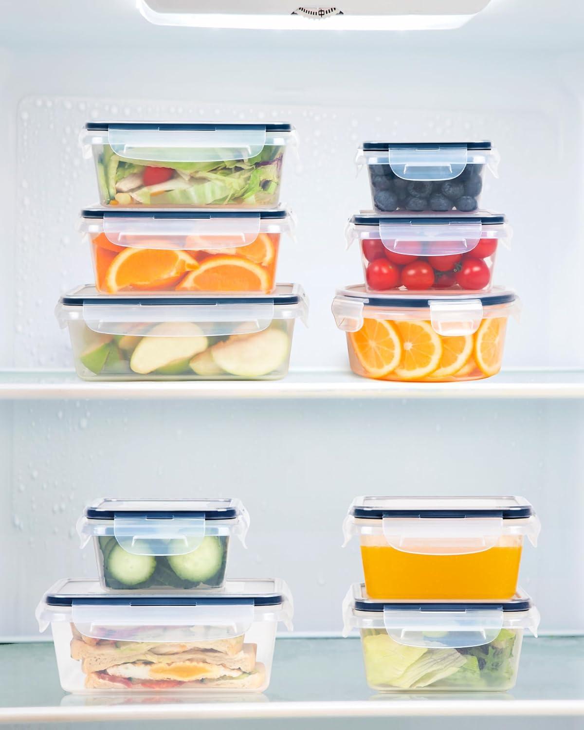 32-Piece Clear BPA-Free Plastic Food Storage Container Set