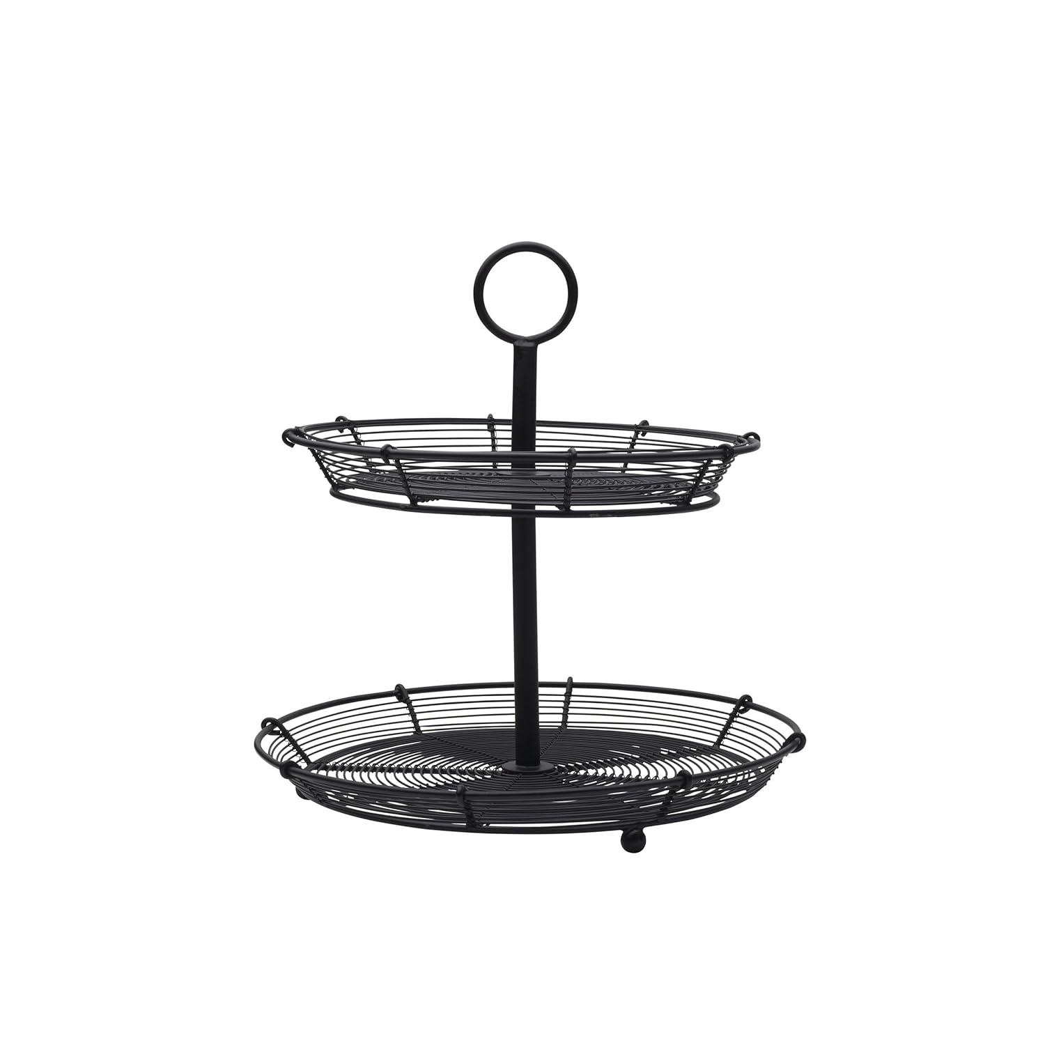 Gourmet Basics by Mikasa Gourmet Basics by Mikasa Tulsa Adjustable Pastry Serving Stand, 3-Tier, Black