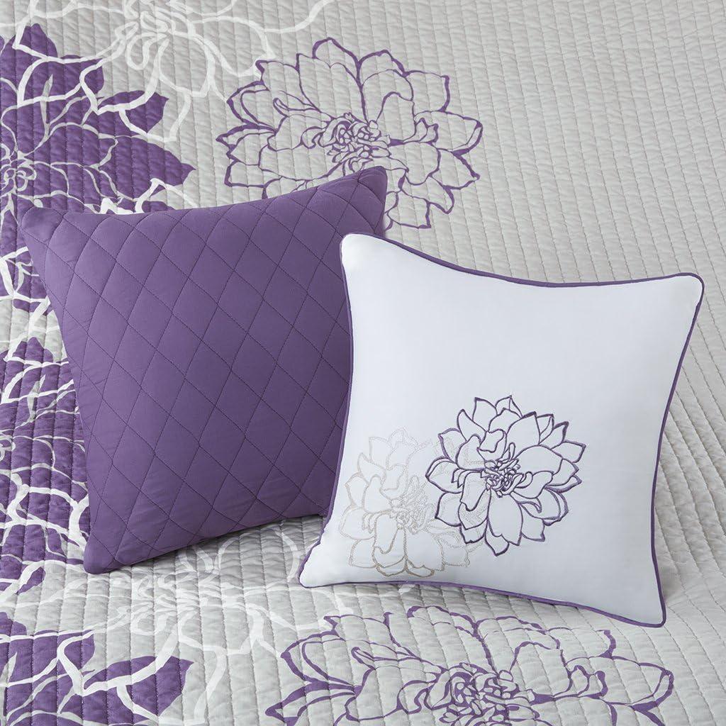 Madison Park Lola Floral 6 Piece Reversible Cotton Quilt Set