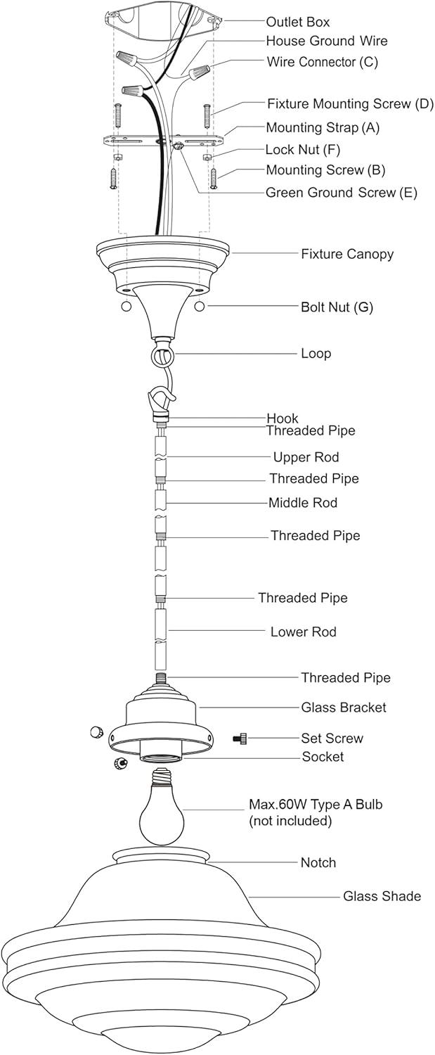 Vaxcel Huntley 1 - Light Pendant in  Natural Brass