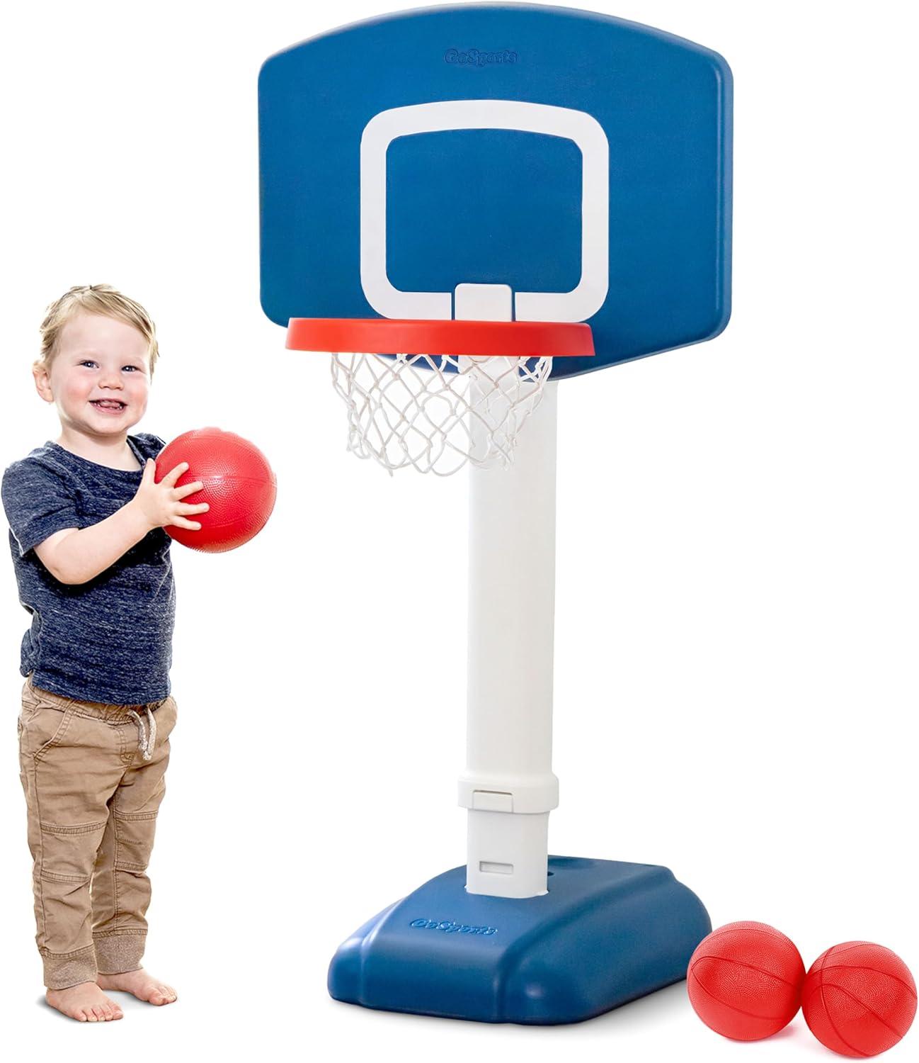 GoSports Tot Shot Modern Kids Basketball Set - Indoor & Outdoor Toy Hoop for Toddlers