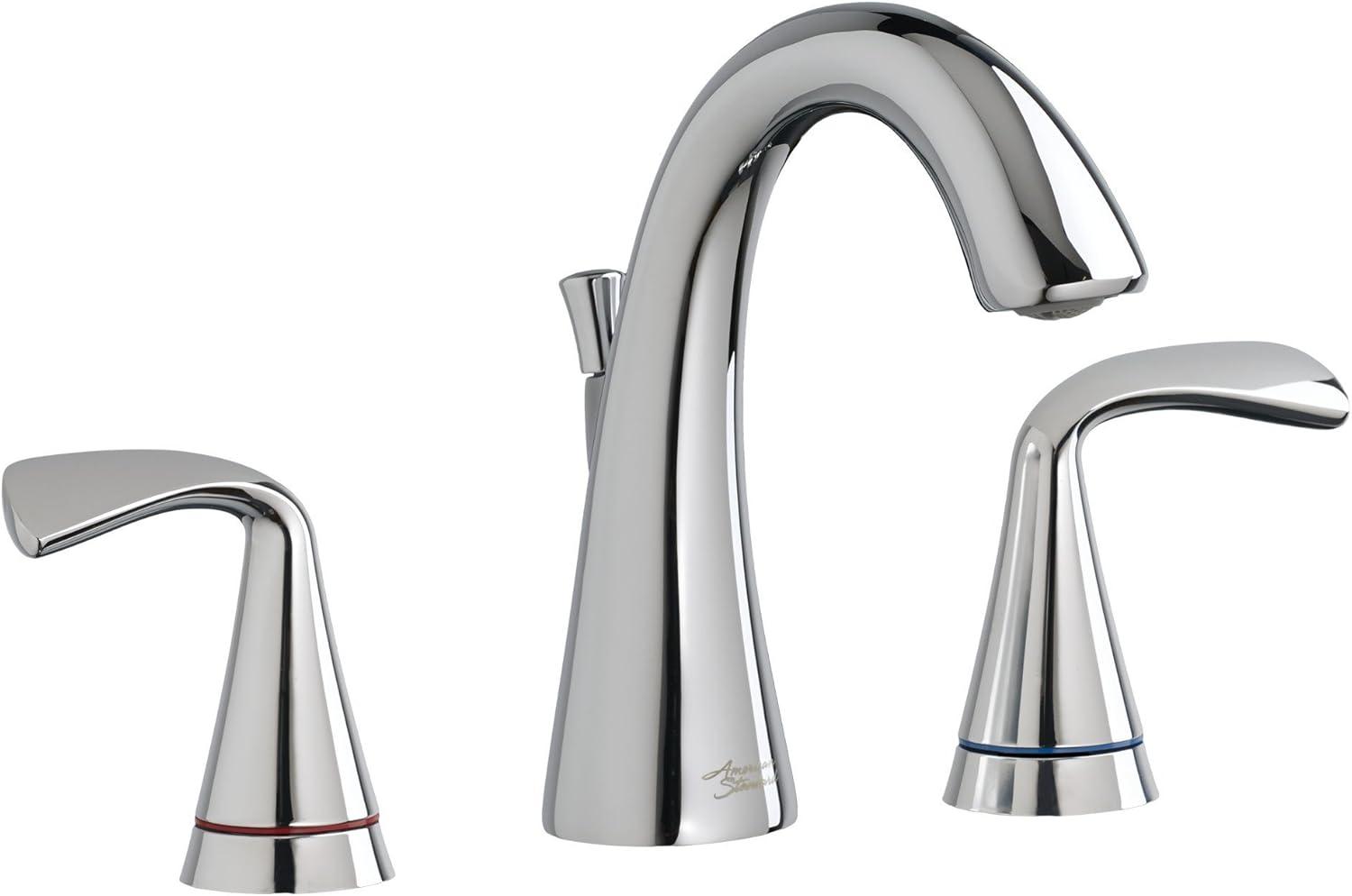 Fluent Satin Nickel Double Handle Widespread Bathroom Faucet