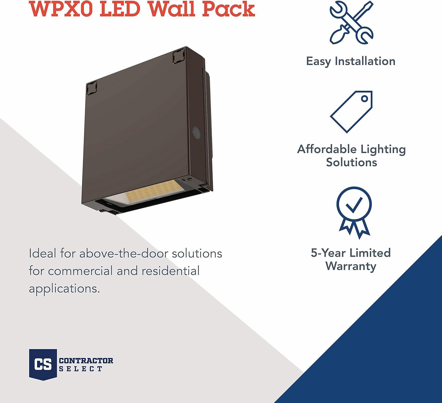 Eclipse Bronze 5.75" Adjustable LED Wall Pack Light with Switchable White