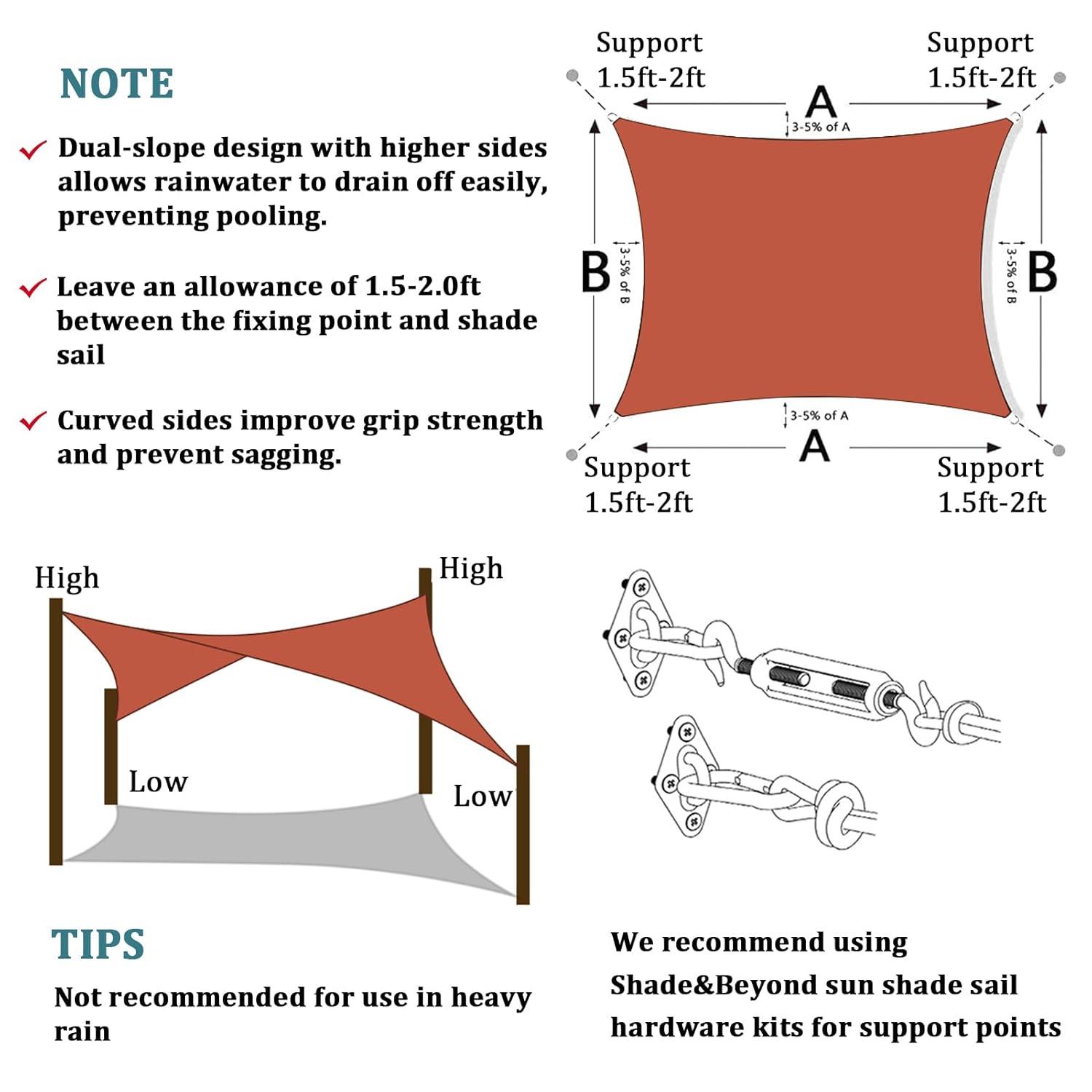 Backyard Expressions 12' Square Shade Sail
