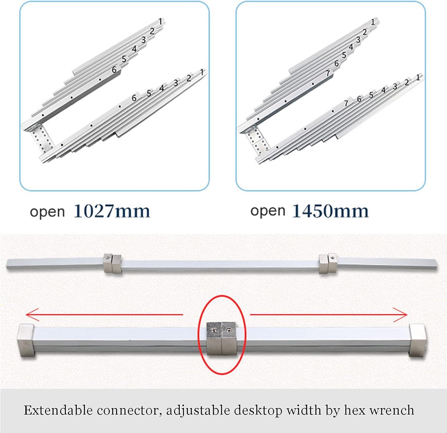 Aluminum Telescopic Full Extension Table Slide for Concealed Tables