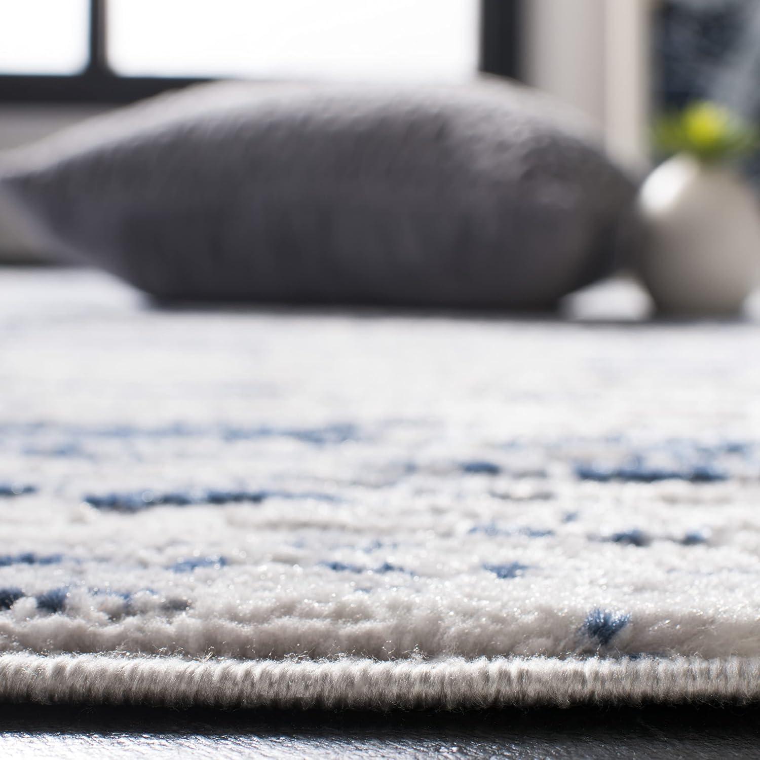 Amelia ALA768 Power Loomed Area Rug - Grey/Navy - 4'x6' - Safavieh.