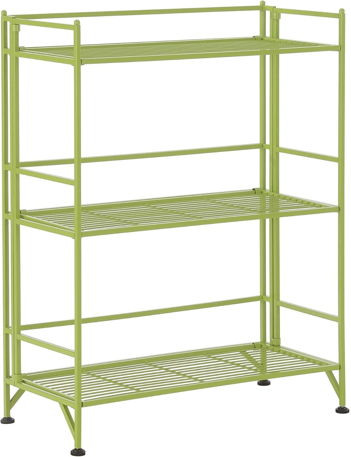 Convenience Concepts Xtra Storage 3 Tier Wide Folding Metal Shelf , Lime