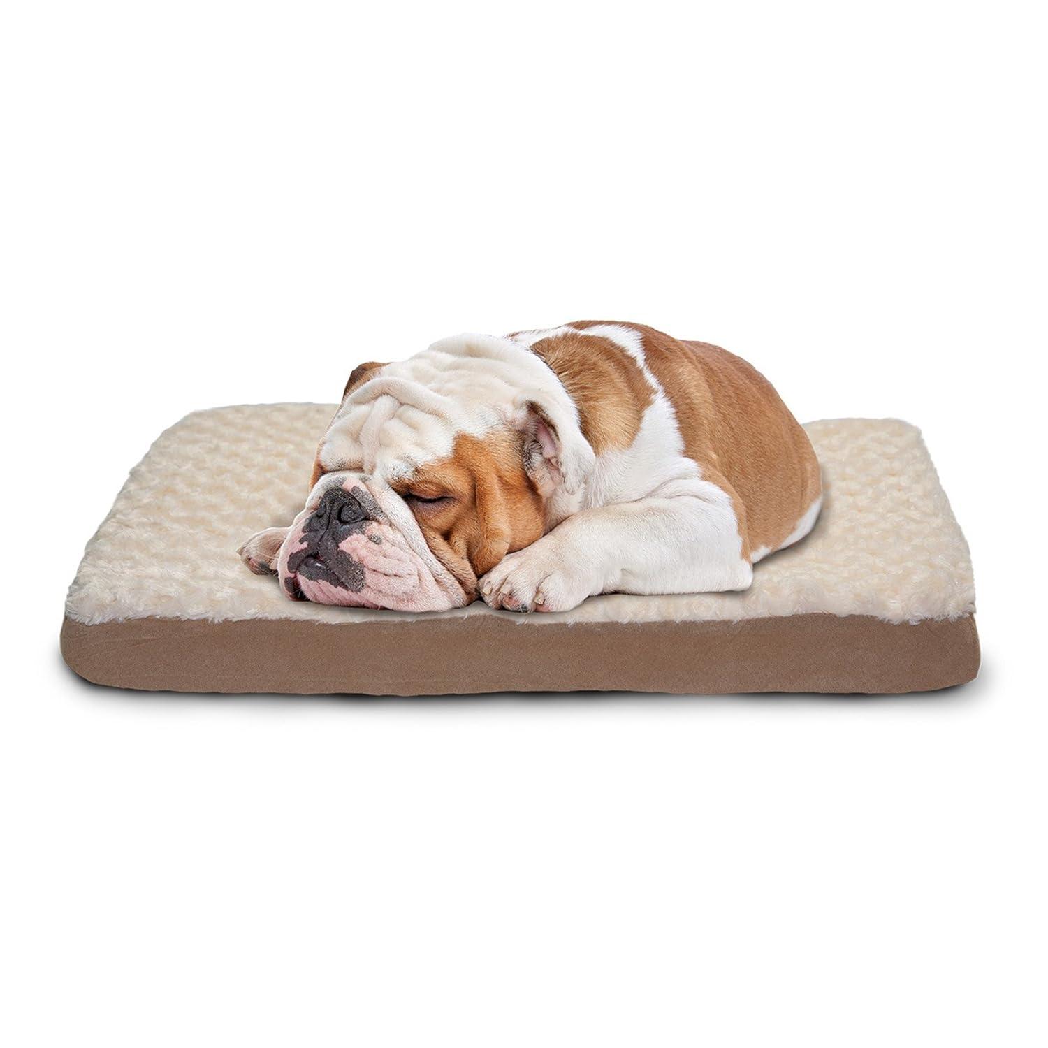 FurHaven Berber and Suede Blanket Top Mattress Memory Foam Dog Bed