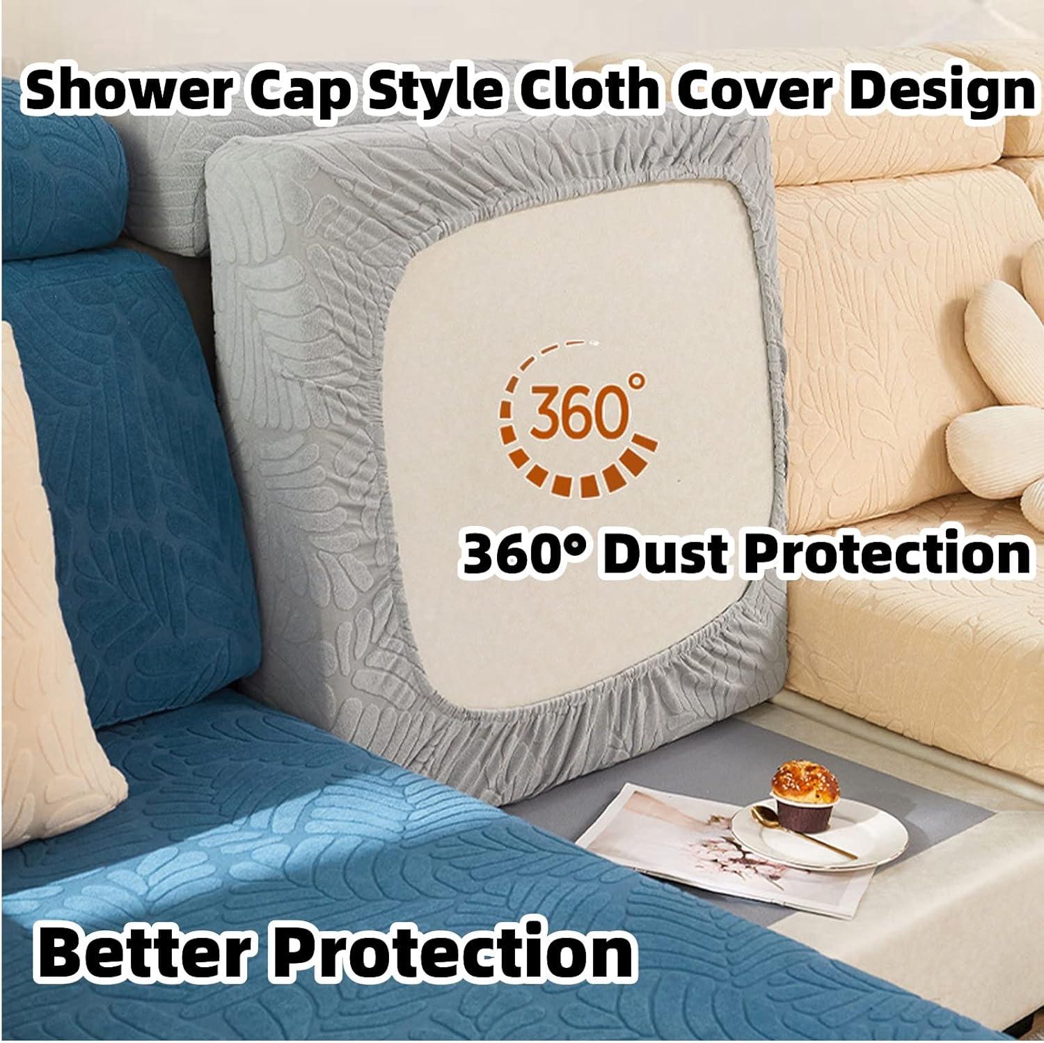 Magic Sofa Covers,Sofa Hero Covers,2024 New Wear-Resistant Universal Sofa Covers Washable Stretch Cushion Couch Covers for Sectional Sofa, (Sea Blue, Large Triple Seat Cover)