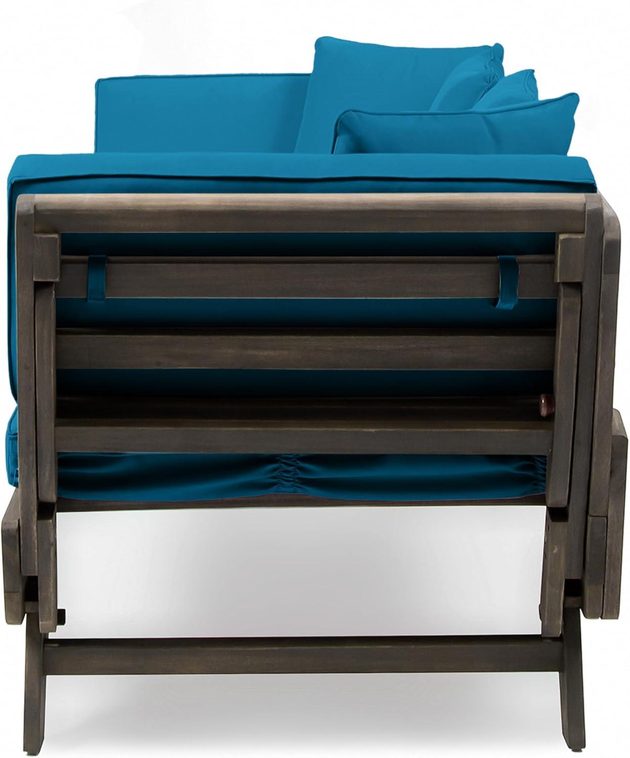 Christopher Knight Home Ottavio Outdoor Daybed with Cushions by  Dark Teal 3