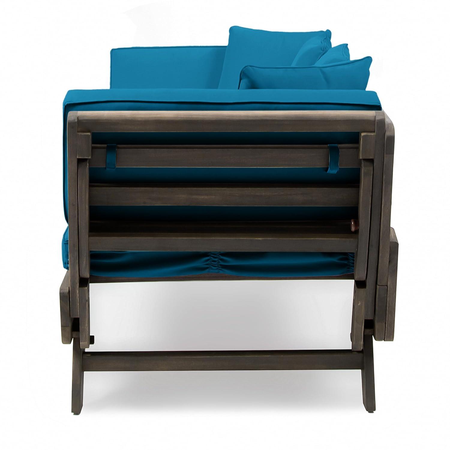 Christopher Knight Home Ottavio Outdoor Daybed with Cushions by  Dark Teal 3