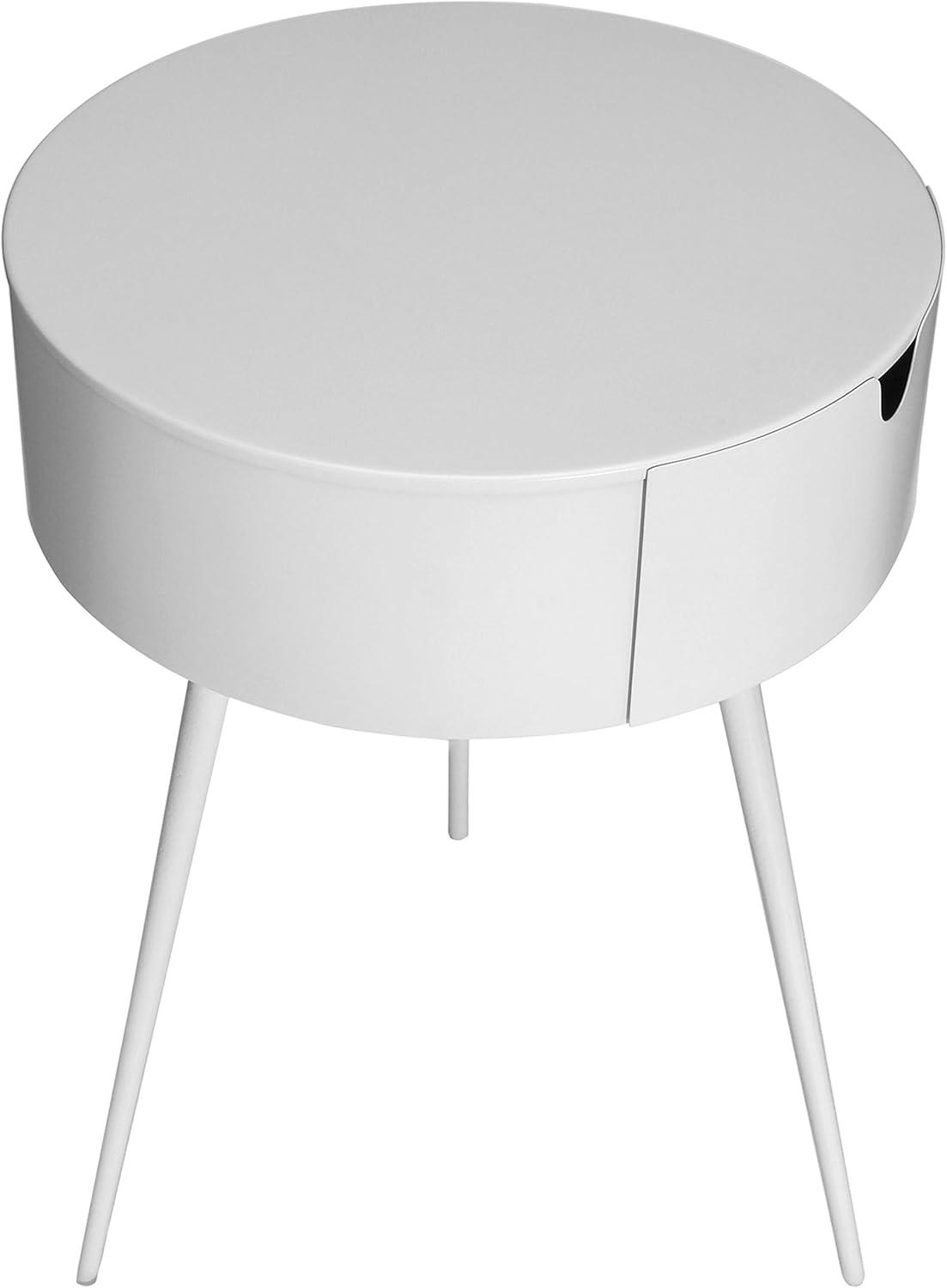 Meridian Furniture Bali White Metal Nightstand