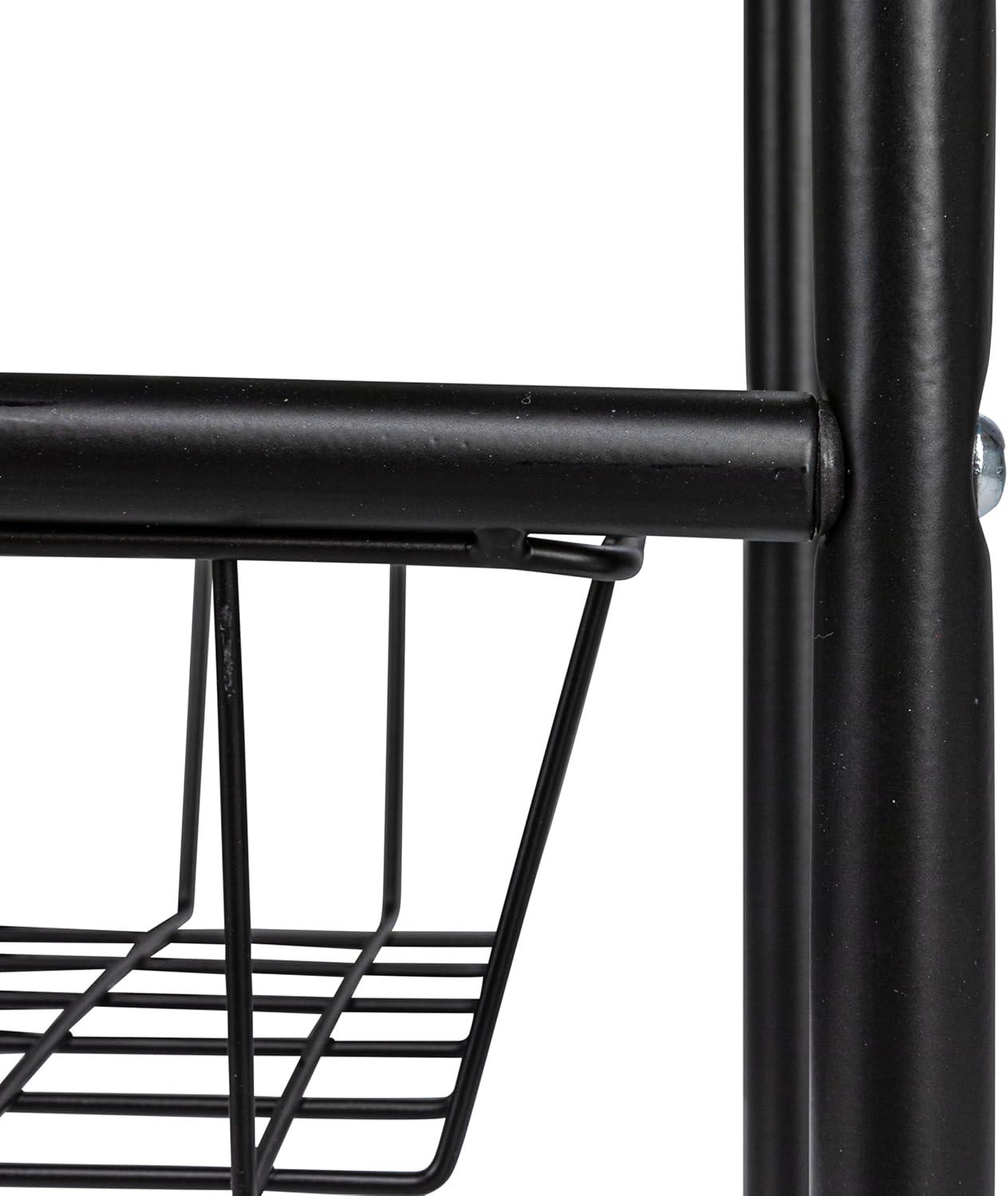 Household Essentials Metal Free Standing Laundry Cart with Wheels