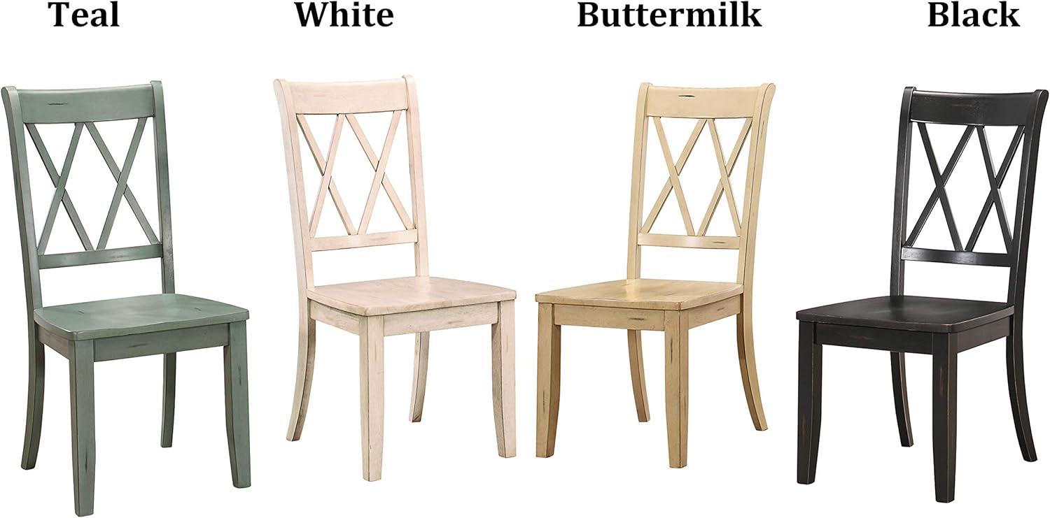 Lexicon Janina Contemporary Wood Dining Room Side Chair in White (Set of 2)