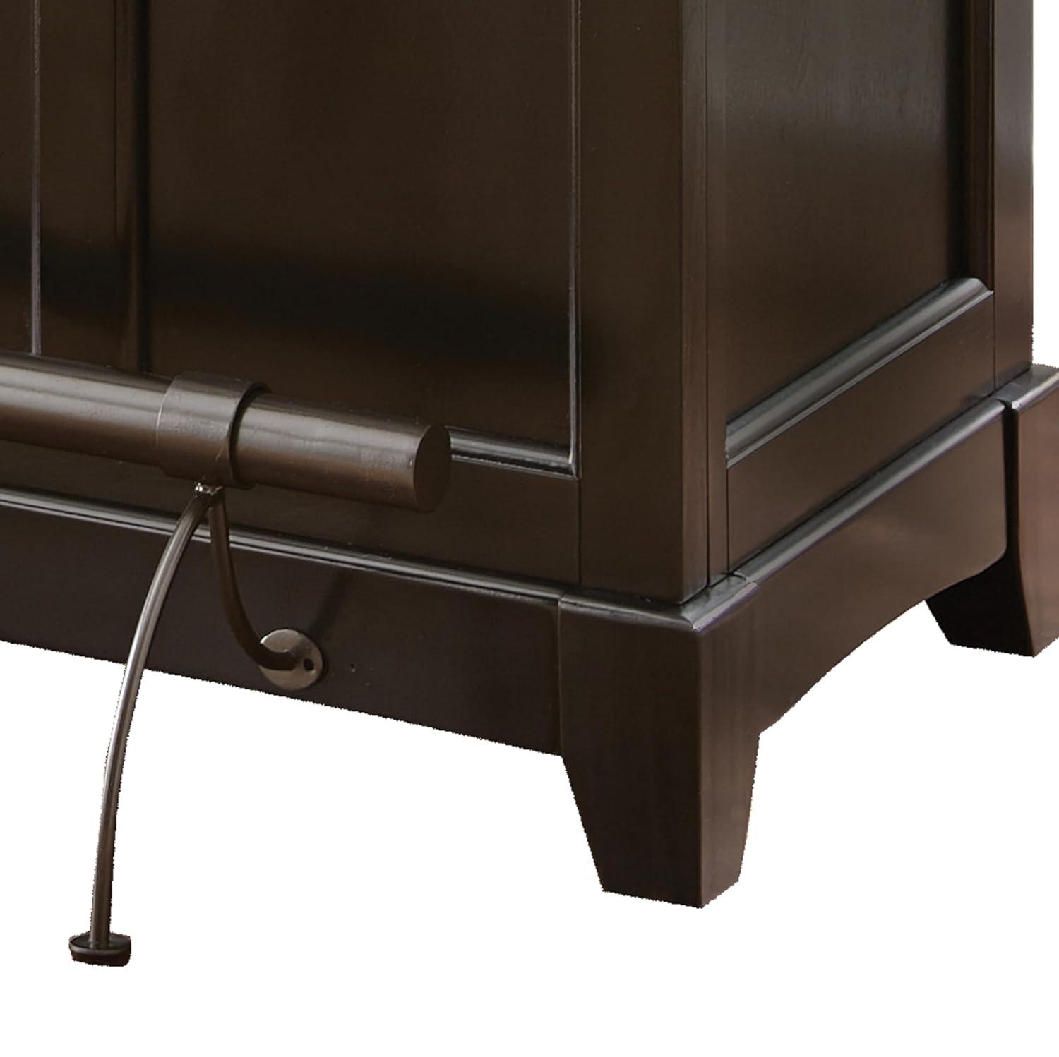 Garcia Bar Black - Steve Silver: Hardwood Solids, Veneers, Scratch-Resistant Top, Storage