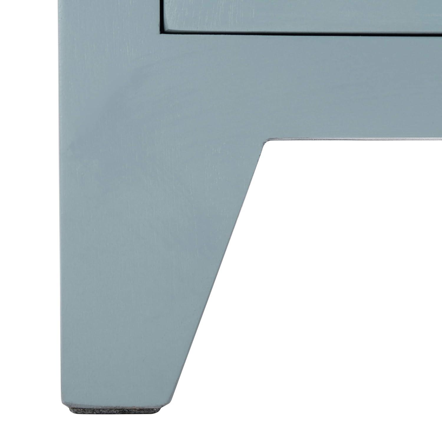 Devon 1 Drawer 1 Door Nightstand - NST4002 - Blue Grey/Natural - Safavieh
