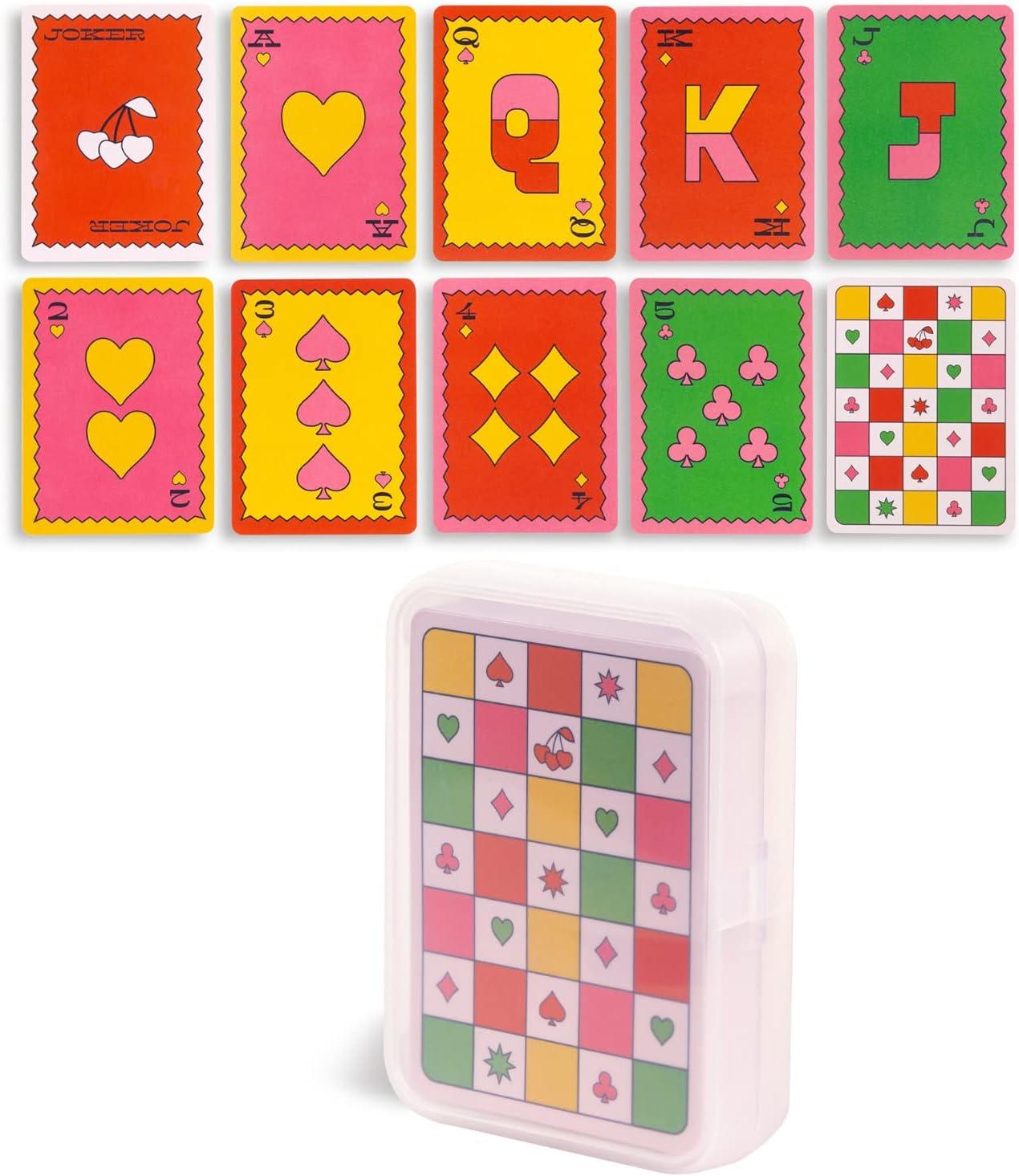 Colorful Waterproof Playing Cards with Plastic Storage Case