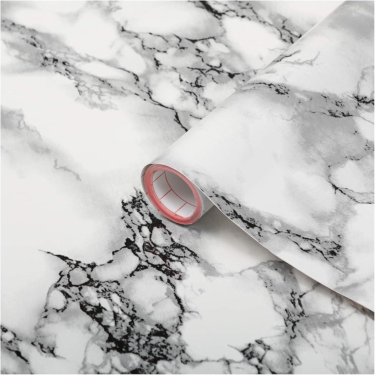 Dc-fix 346-8031 26 x 78 in. Decorative Self Adhesive Film, Marble White