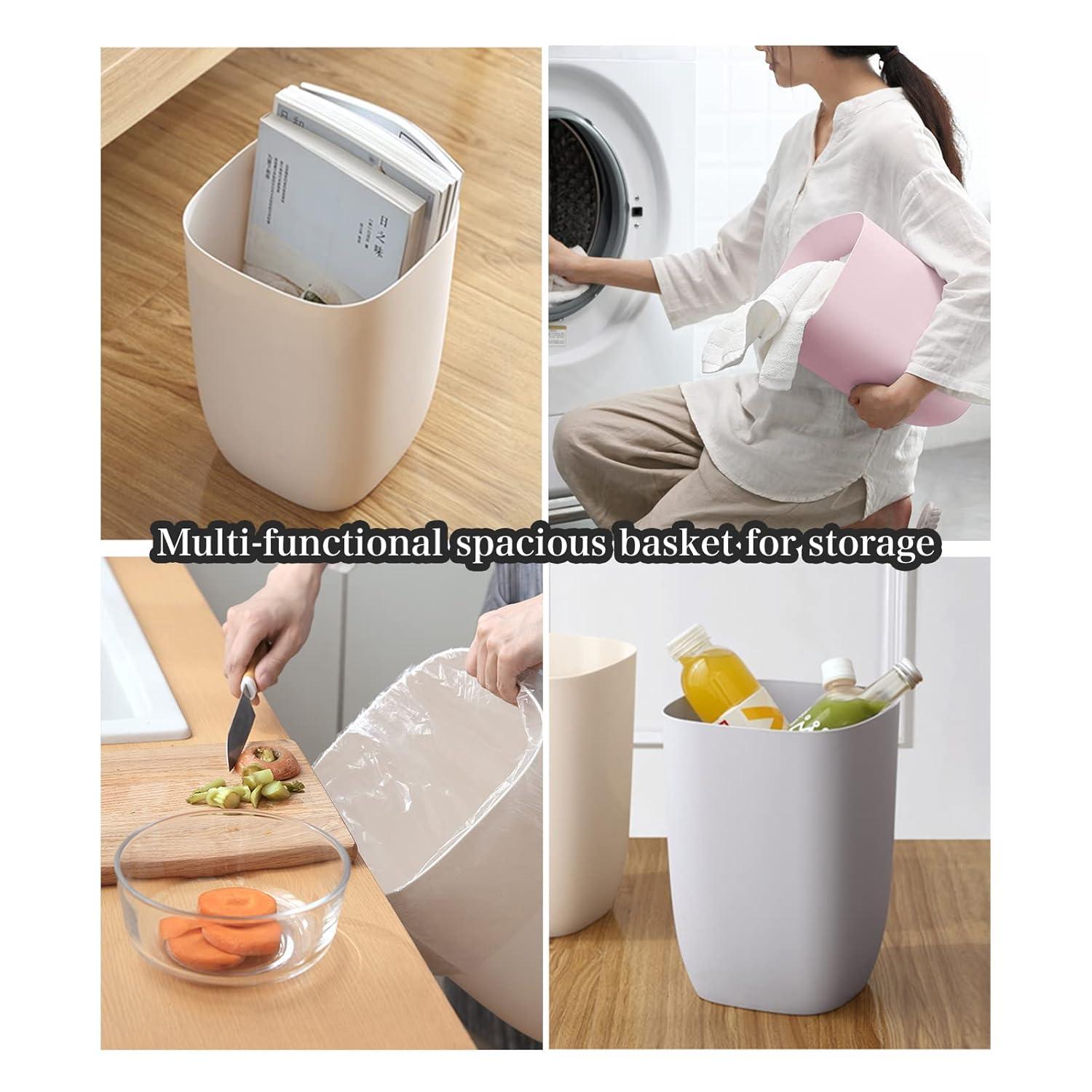 Quick Deals, Lidless Trash Can - Household Trash Basket for Living Room, Bedroom, Kitchen, and Bathroom, Stylish and Durable, Easy to Use, Keeps Spaces Clean and Organized Customizable Features