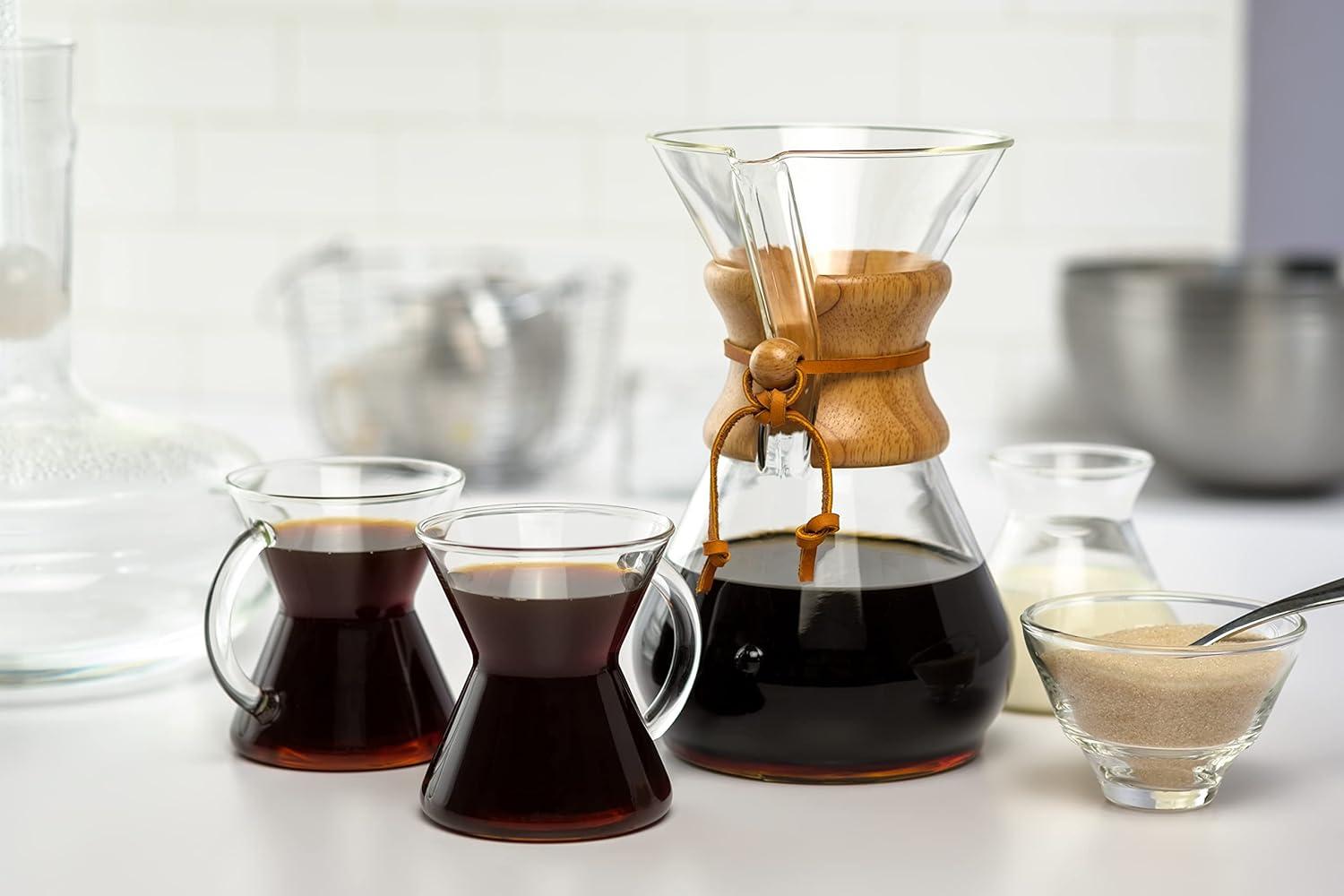 Chemex ® 8-Cup Glass Pour-Over Coffee Maker with Natural Wood Collar
