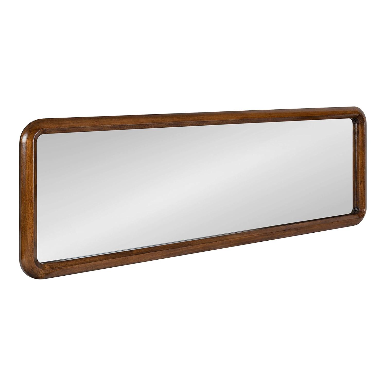 16" x 48" Pao Full Length Wall Mirror Walnut Brown - Kate & Laurel All Things Decor