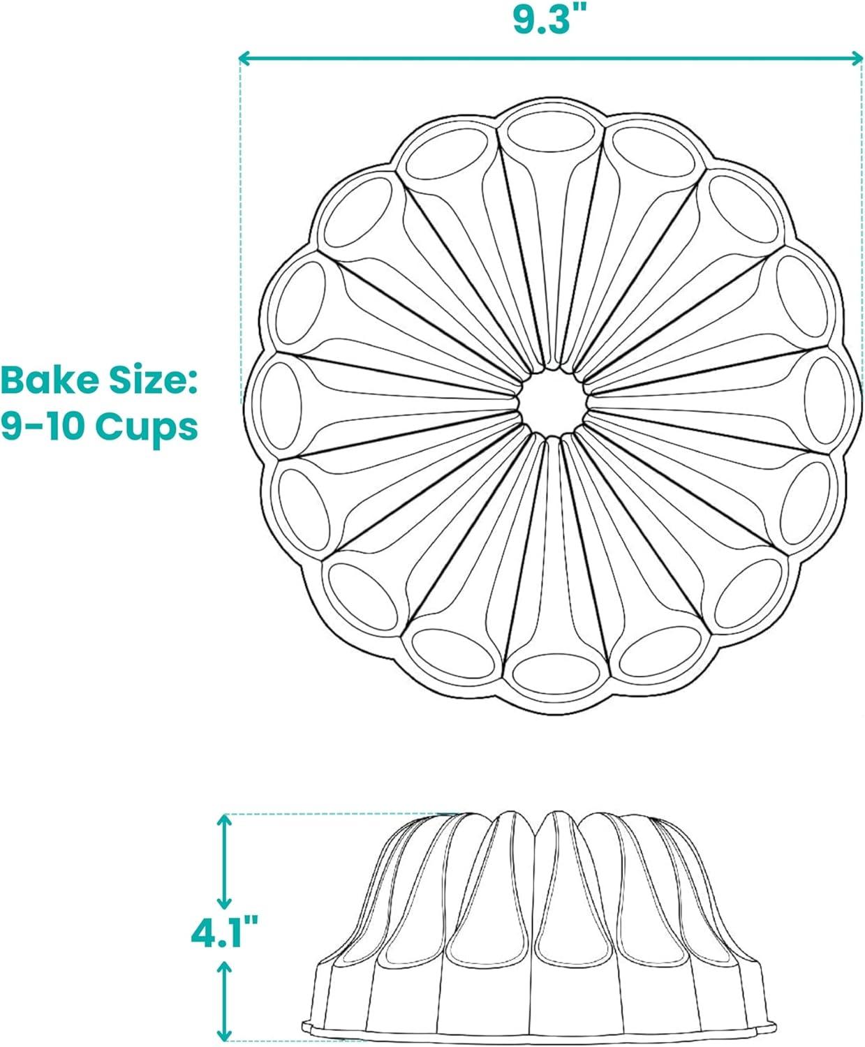 Fountain Non-stick Cast Aluminum Fluted Tube Pan