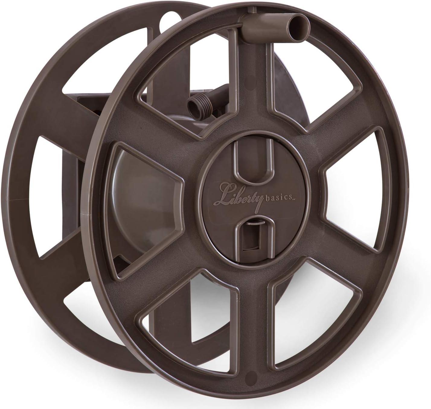 Brown Molded Plastic Wall Mount Hose Reel with Leader Hose