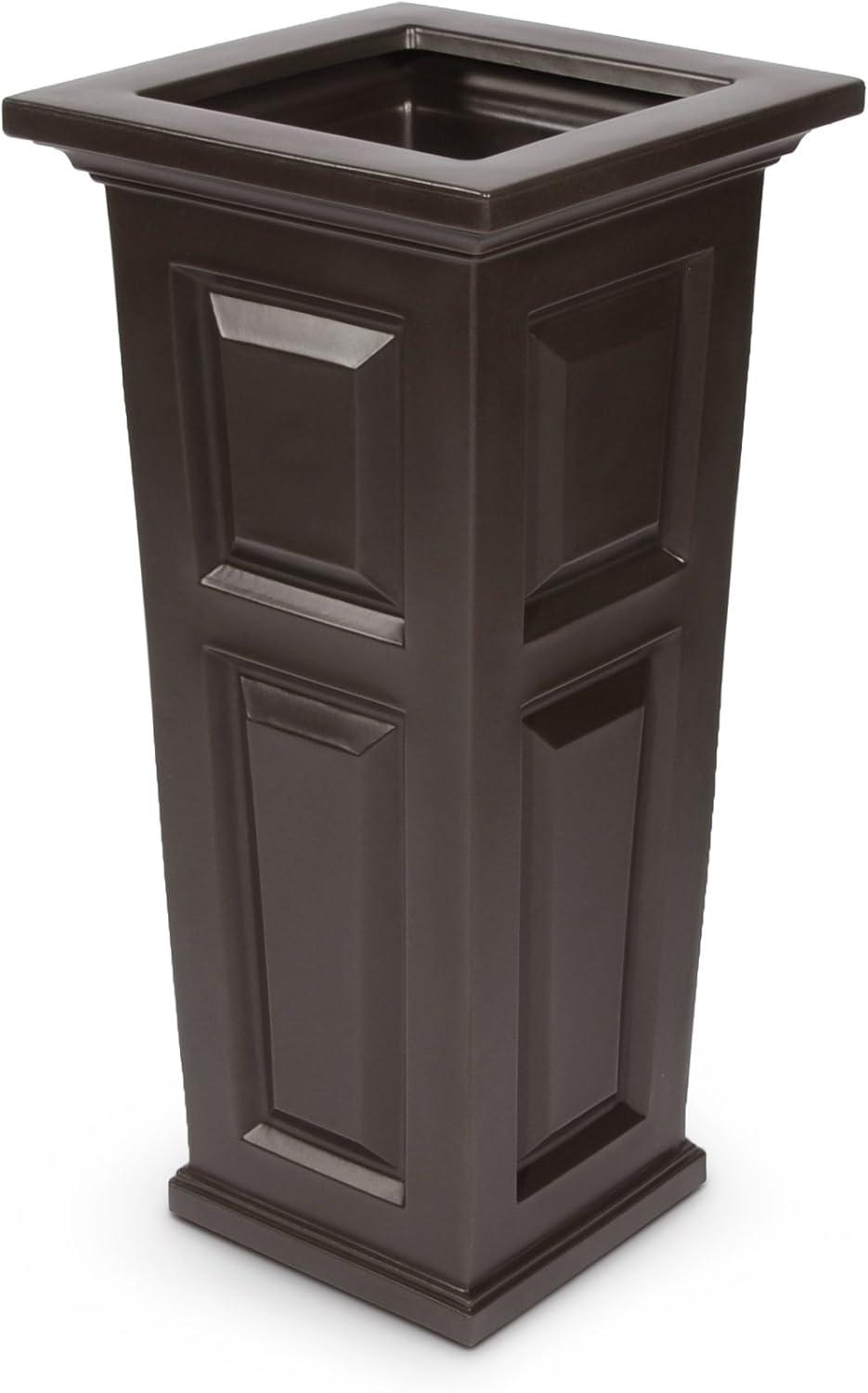 Espresso 32" Nantucket Tall Self-Watering Polyethylene Planter