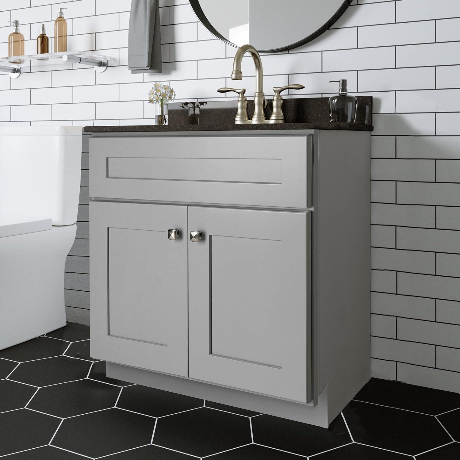 Design House Brookings 30 Inch Bathroom Vanity, Ready to Assemble, Solid Wood, Sherwin Williams – Design House, 587089
