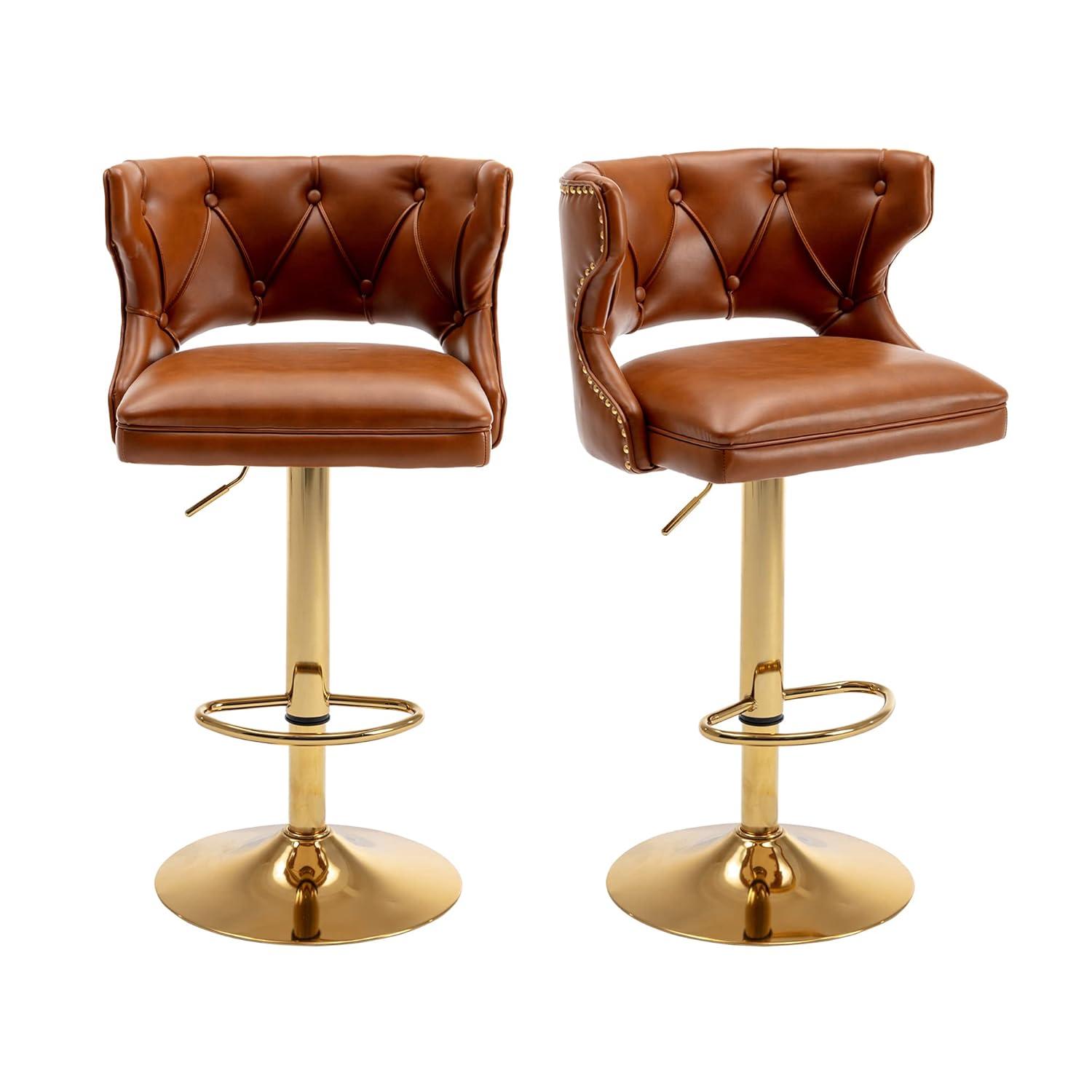 Rosdorf Park Swivel Adjustable Height Counter Stool (Set of 2)