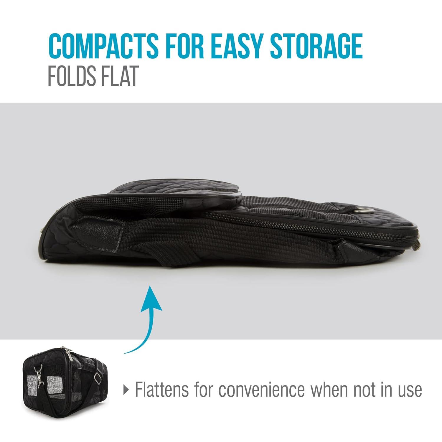 Sherpa Original Deluxe Travel Pet Carrier, Airline Approved & Guaranteed On Board - Black Lattice