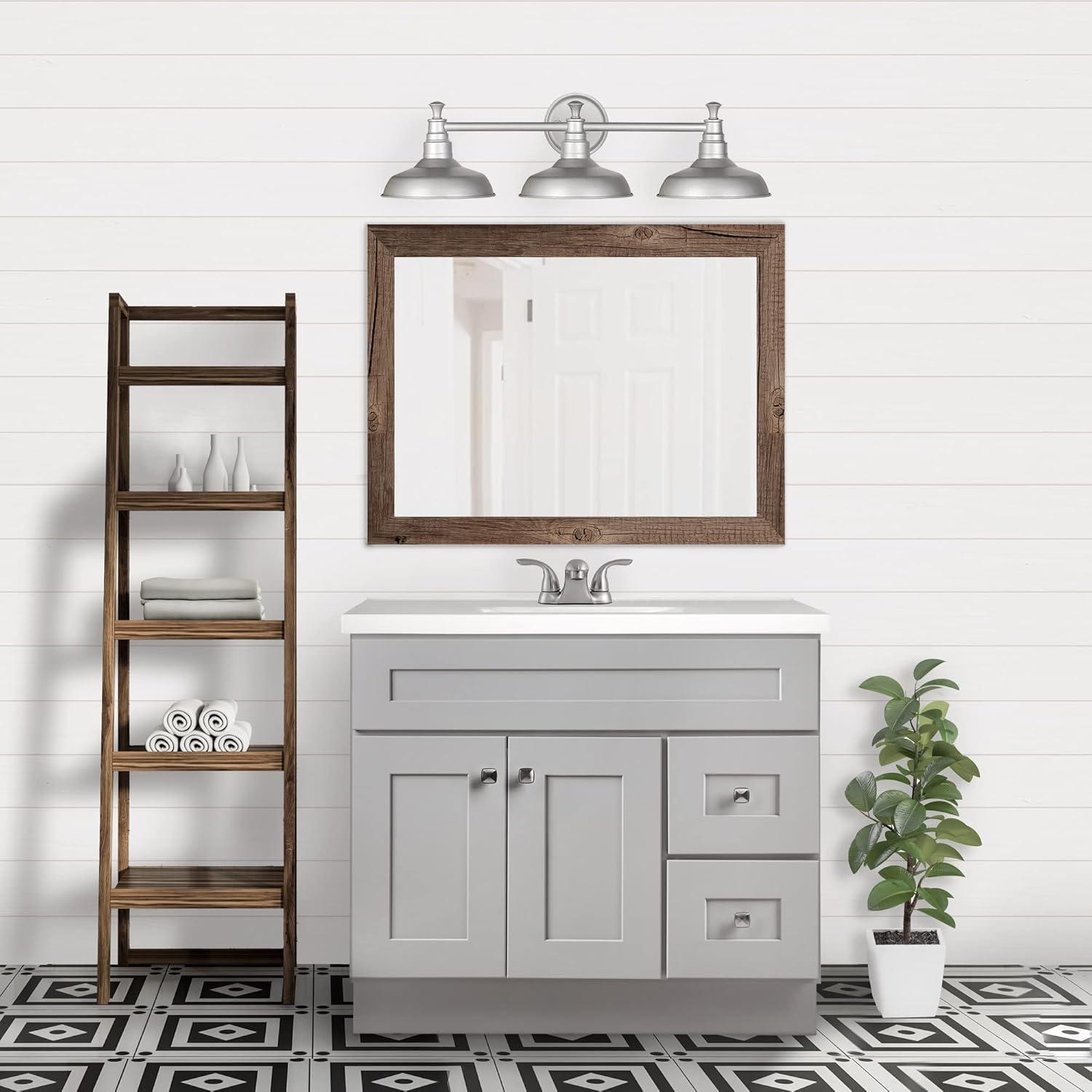 Design House Brookings 36 Inch Bathroom Vanity, Ready to Assemble, Solid Wood, Sherwin Williams – Design House, 587097